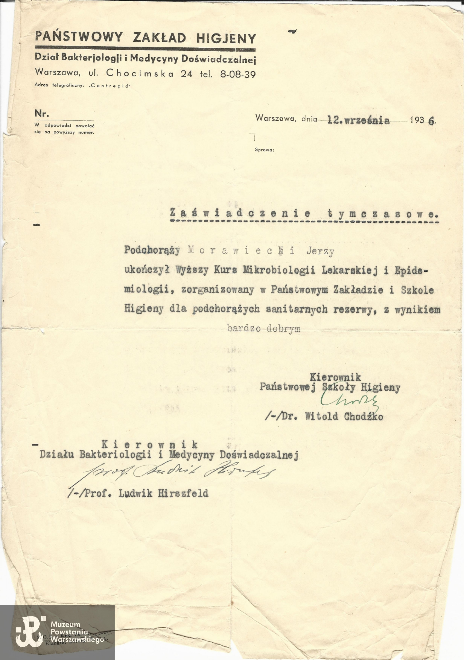 Ze zbiorów rodzinnych, udostępniła p. Maria Szymczak, córka Powstańca.  