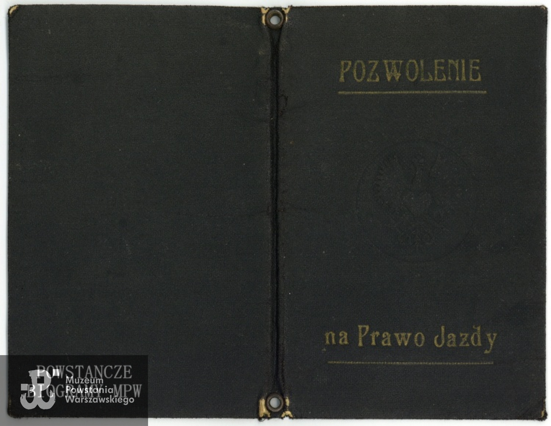 Prawo jazdy Władysława Nużaka - okładka. Z archiwum rodzinnego Danuty Rozwadowskiej z domu Nurzak.