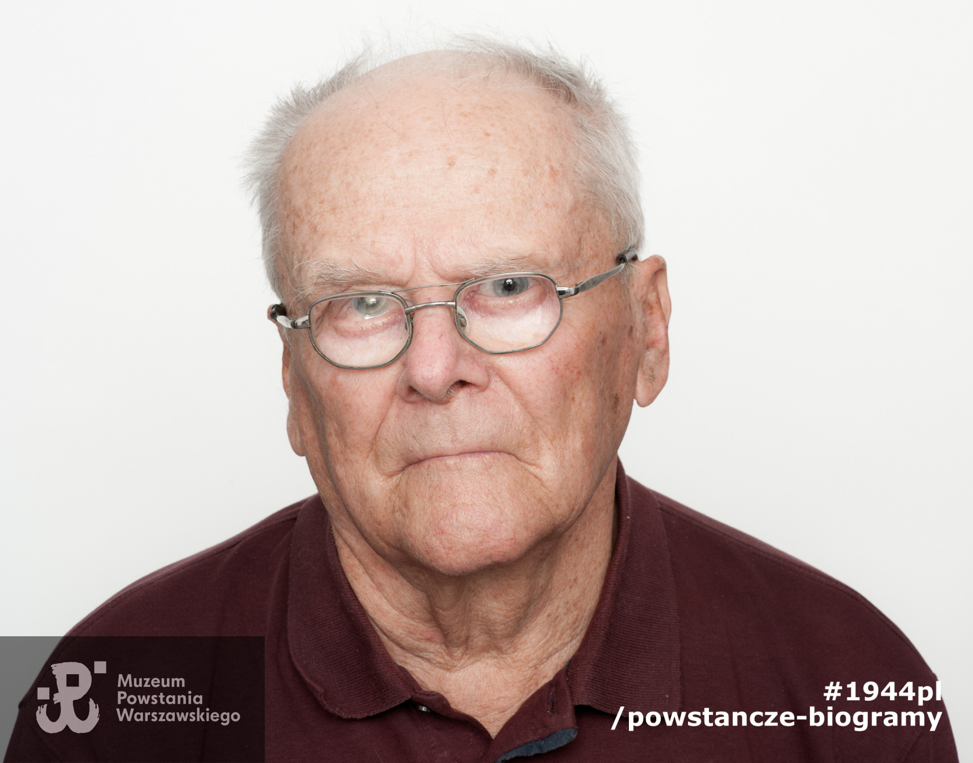Zdjęcie z serii portretów Powstańców Warszawskich wykonanych w ramach projektu "1944/70/2014" realizowanego przez grupę WWPHOTO dla uczczenia 70. rocznicy wybuchu Powstania Warszawskiego. Muzeum Powstania Warszawskiego, 22.07-04.08 2013.