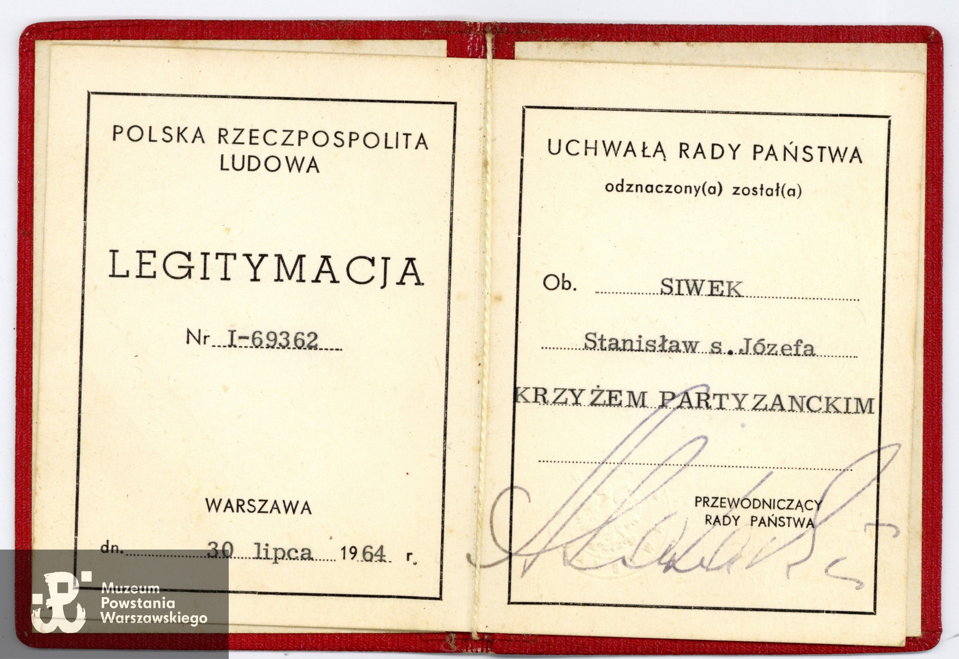 Ze zbiorów rodzinnych p. Sebastiana Włodka, prawnuka Powstańca. Skany wykonano w Muzeum Powstania Warszawskiego, 05/2025