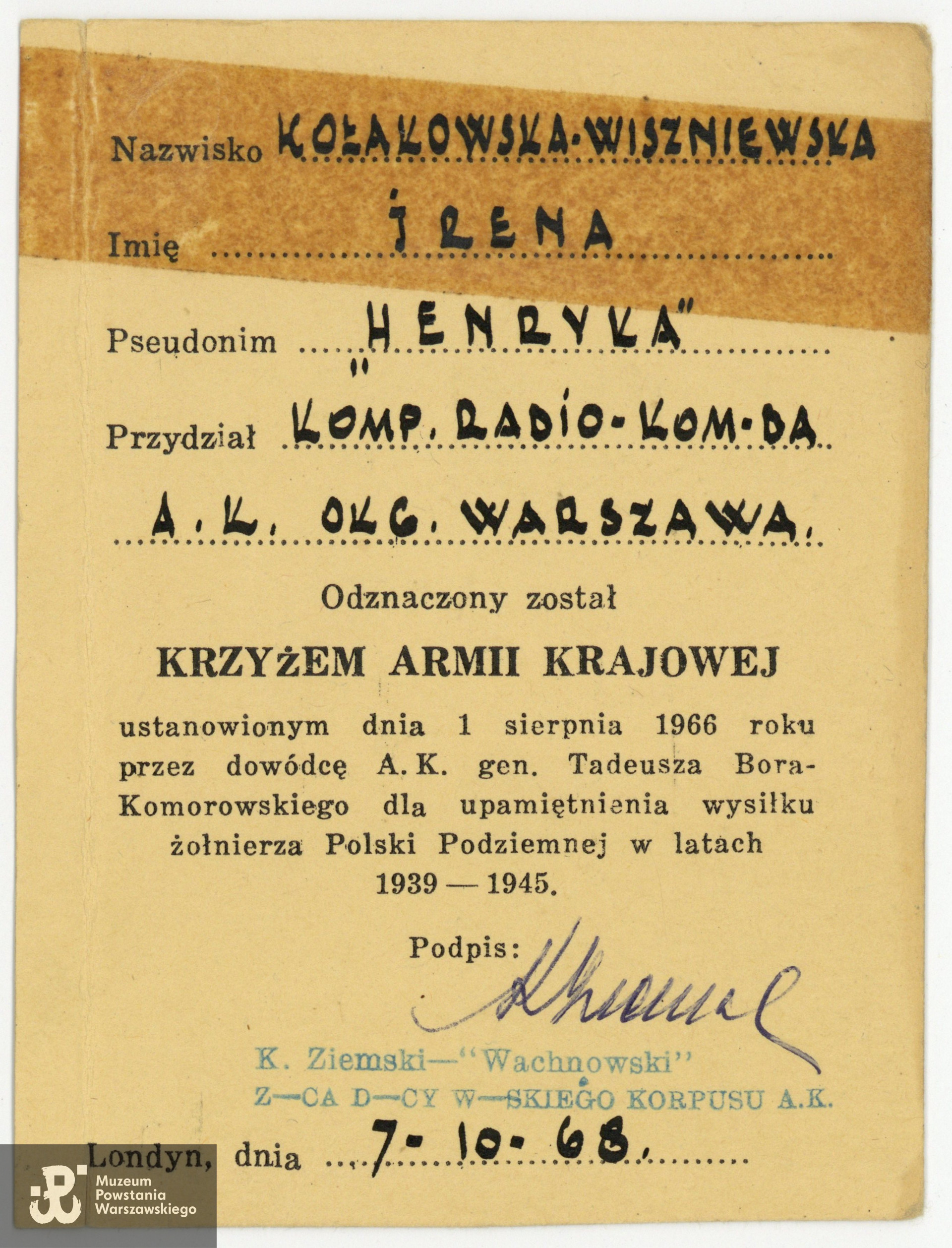 Z archiwum rodzinnego córki, p. Joanny Brejnak