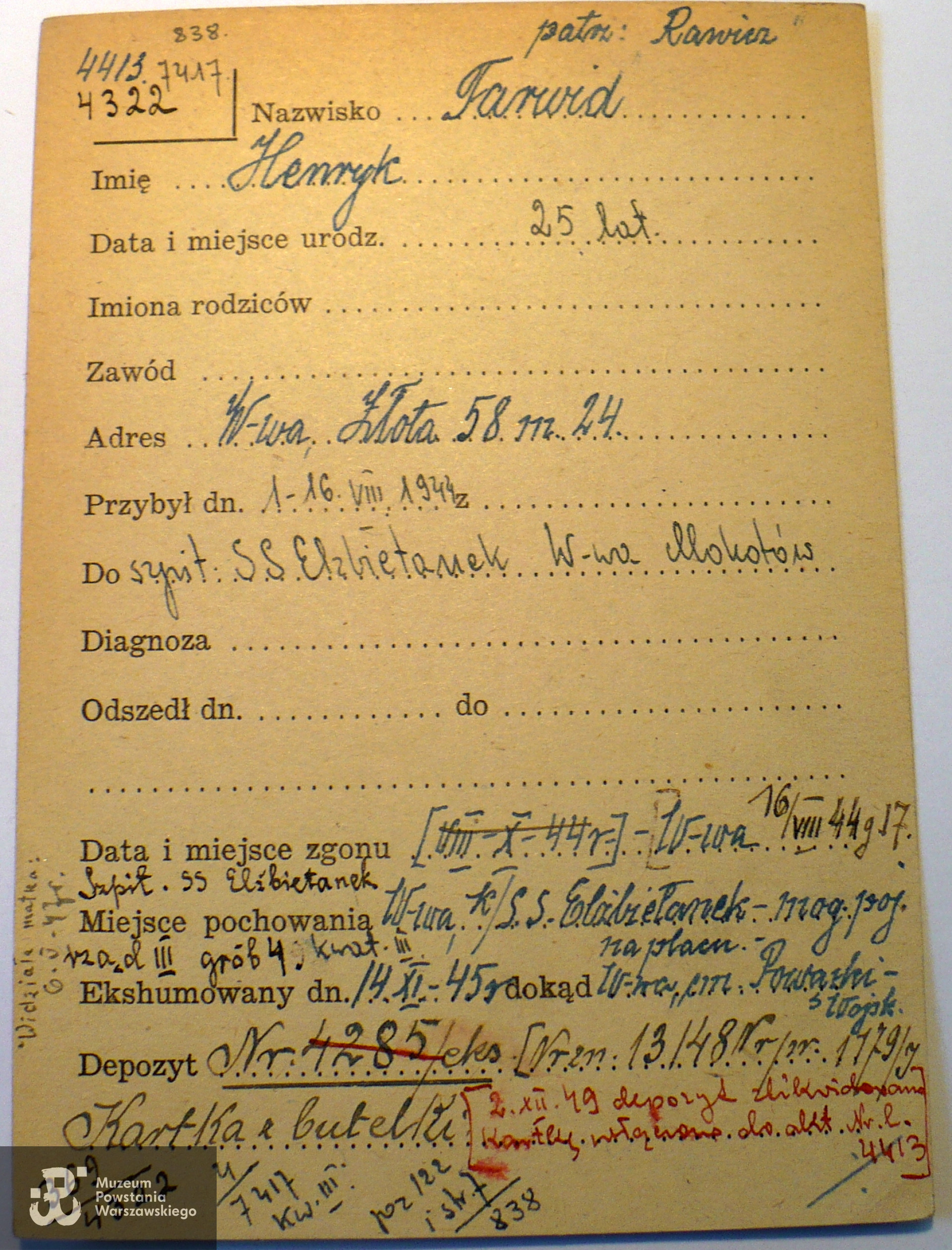 Polski Czerwony Krzyż - kartoteka poszukiwań