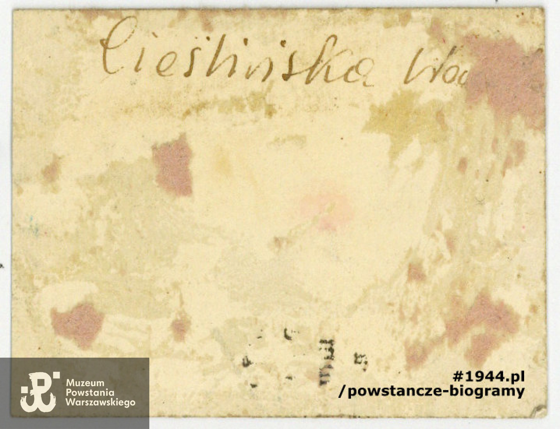 Fot. z archiwum rodzinnego p. Wandy Cieślińskiej ps. "Wanda"