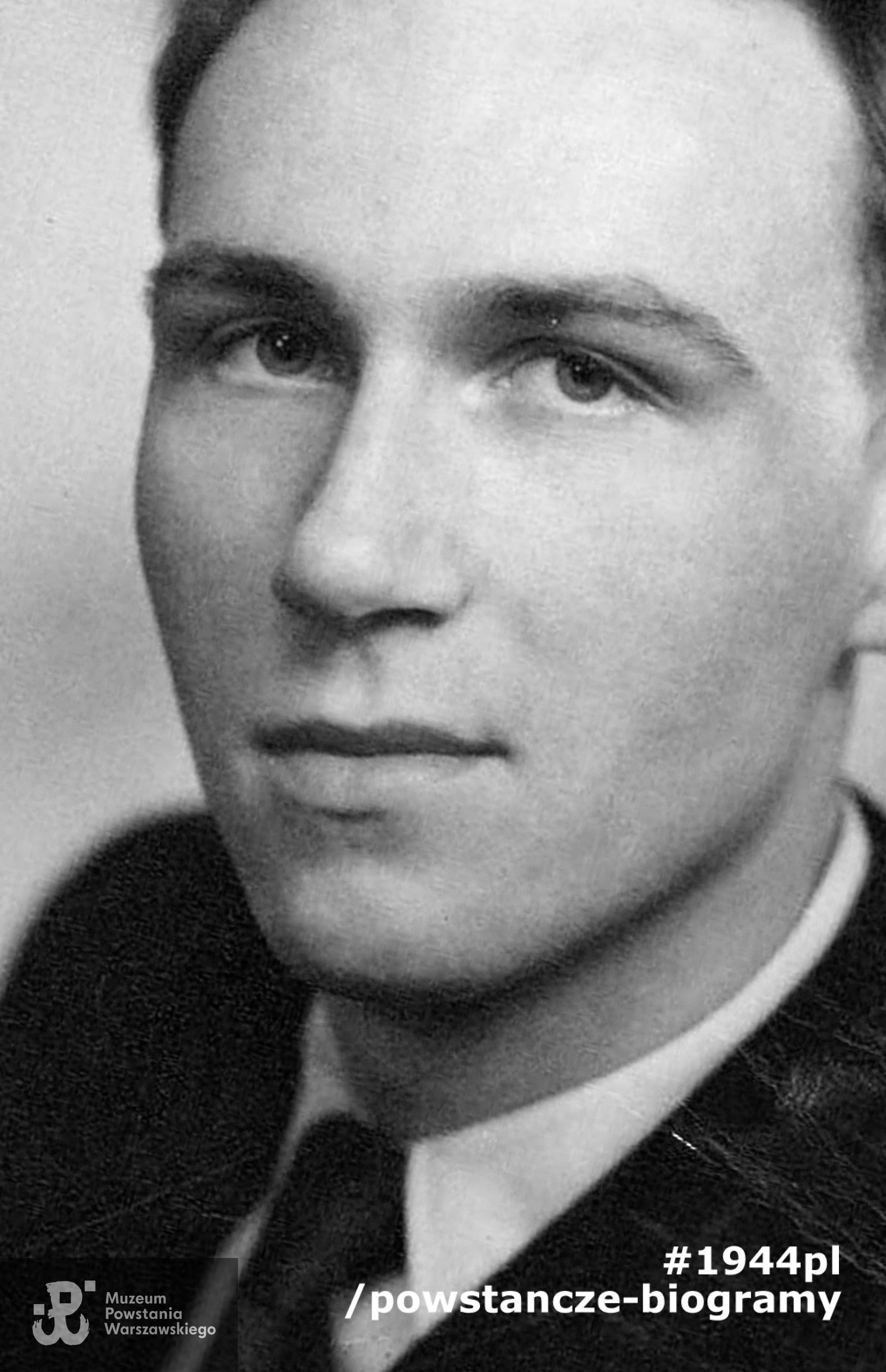 strz. Romuald Kostrzewa "Zygmunt".  Fotografia ze zbiorów rodzinnych p. Haliny Chudy, siostrzenicy Romualda Kostrzewy 