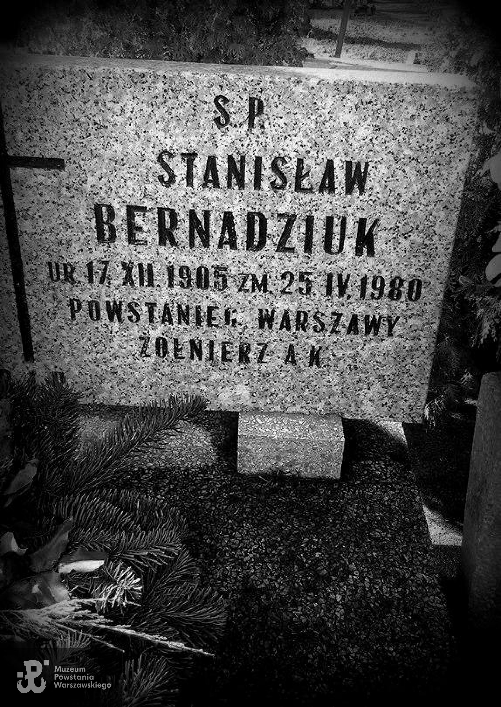 Wrocław, Cmentarz Osobowicki, mogiła Stanisława Bernadziuka. Fot. udostępniona przez p. Jakuba Wiśniewskiego