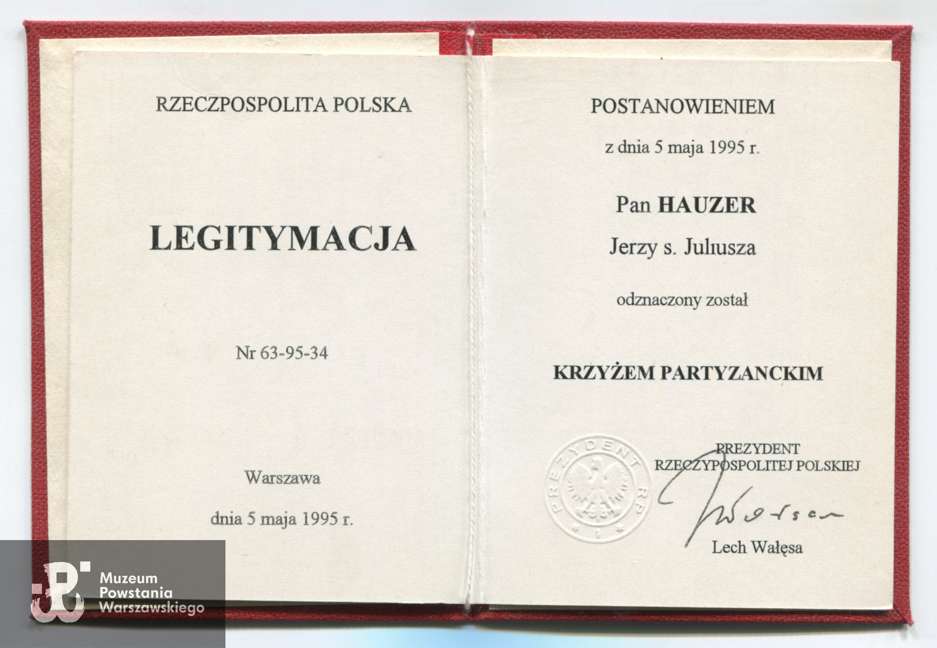 Skan: Muzeum Powstania Warszawskiego, materiały do Słownika Biograficznego Uczestników PW, Teczki personalne - zasób Pokoju Kombatanta MPW