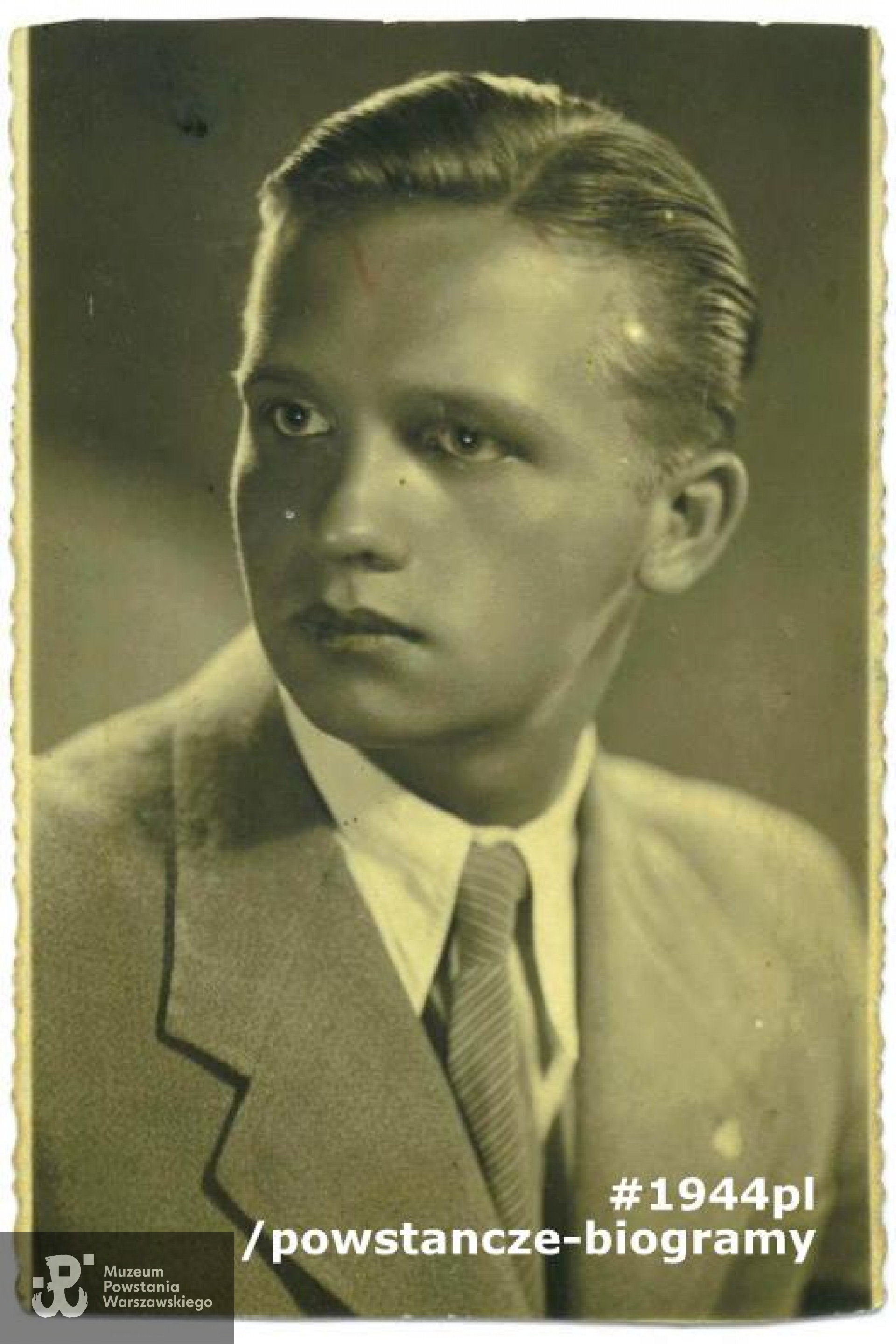 Edward Piegat - na zdjęciu w kwietniu 1944 r. Fot. ze zbiorów rodzinnych - materiały do Słownika Biograficznego Uczestników PW - Pokój Kombatanta