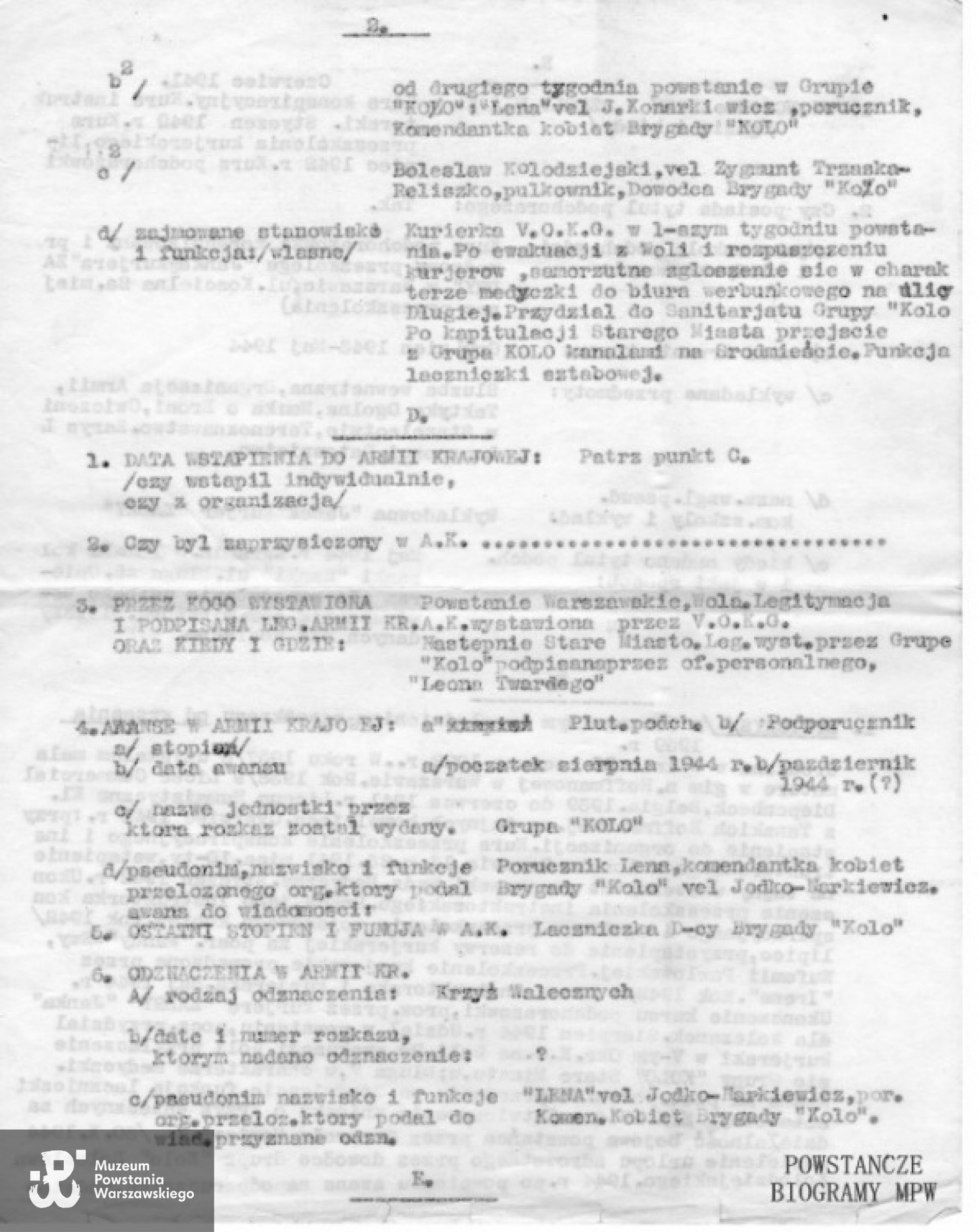 Dokumenty weryfikacyjne, z archiwum rodzinnego M.Galbraith