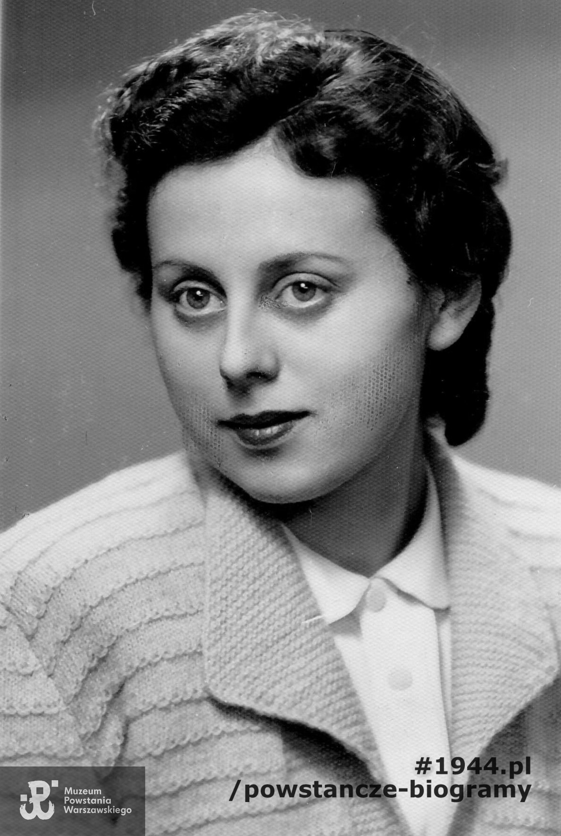 Sanitariuszka Natalia Nowak - Głażewska ps. "Cyganka". Fot. ze zbiorów Muzeum Powstania Warszawskiego, sygn. P/8963, dar  p. Ireneusza Głażewskiego