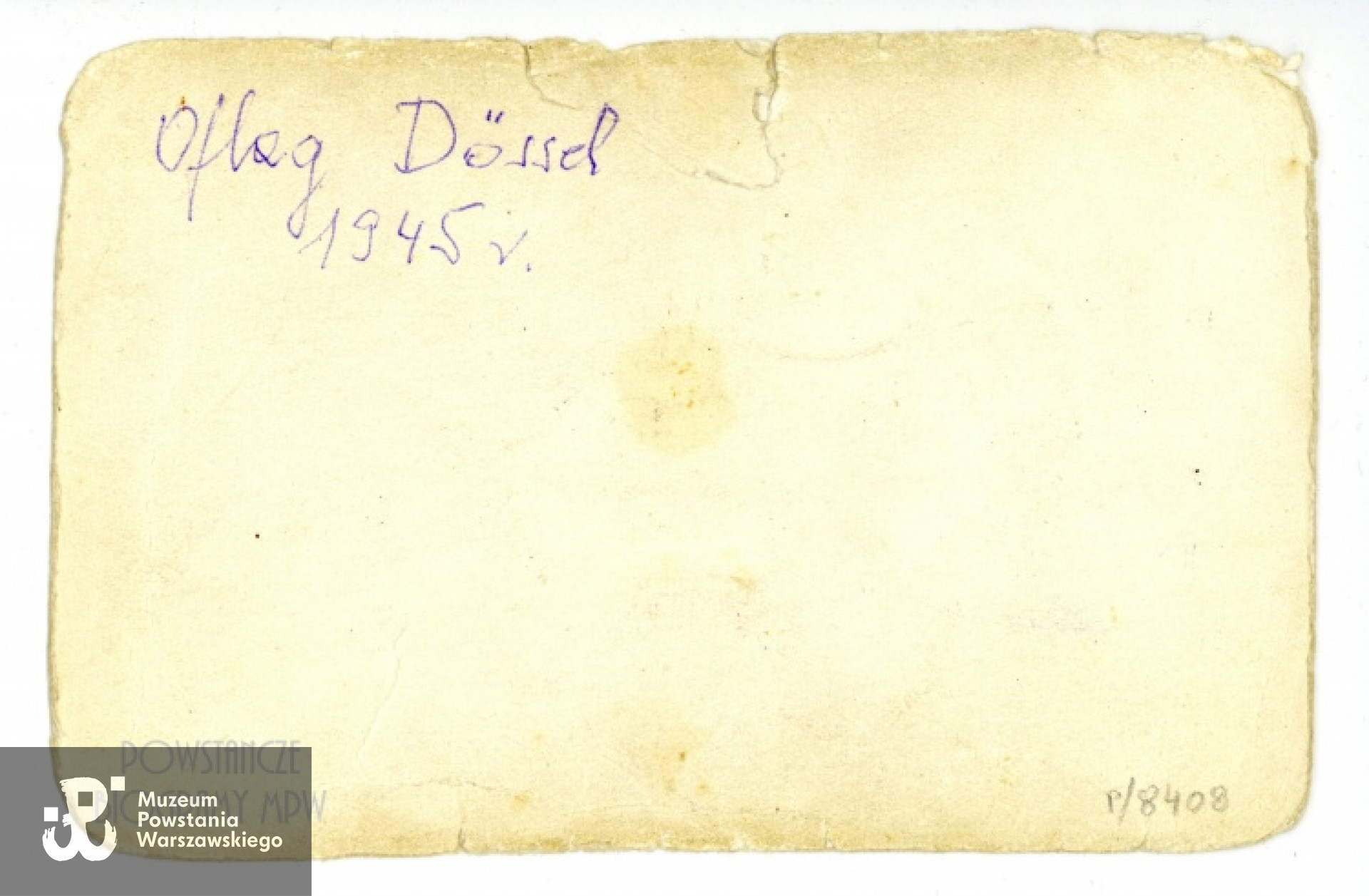 Fot. z archiwum Marii Bourquin - Rulskiej z domu Myszkowskiej, obecnie w zbiorach Muzeum Powstania Warszawskiego, P/8408