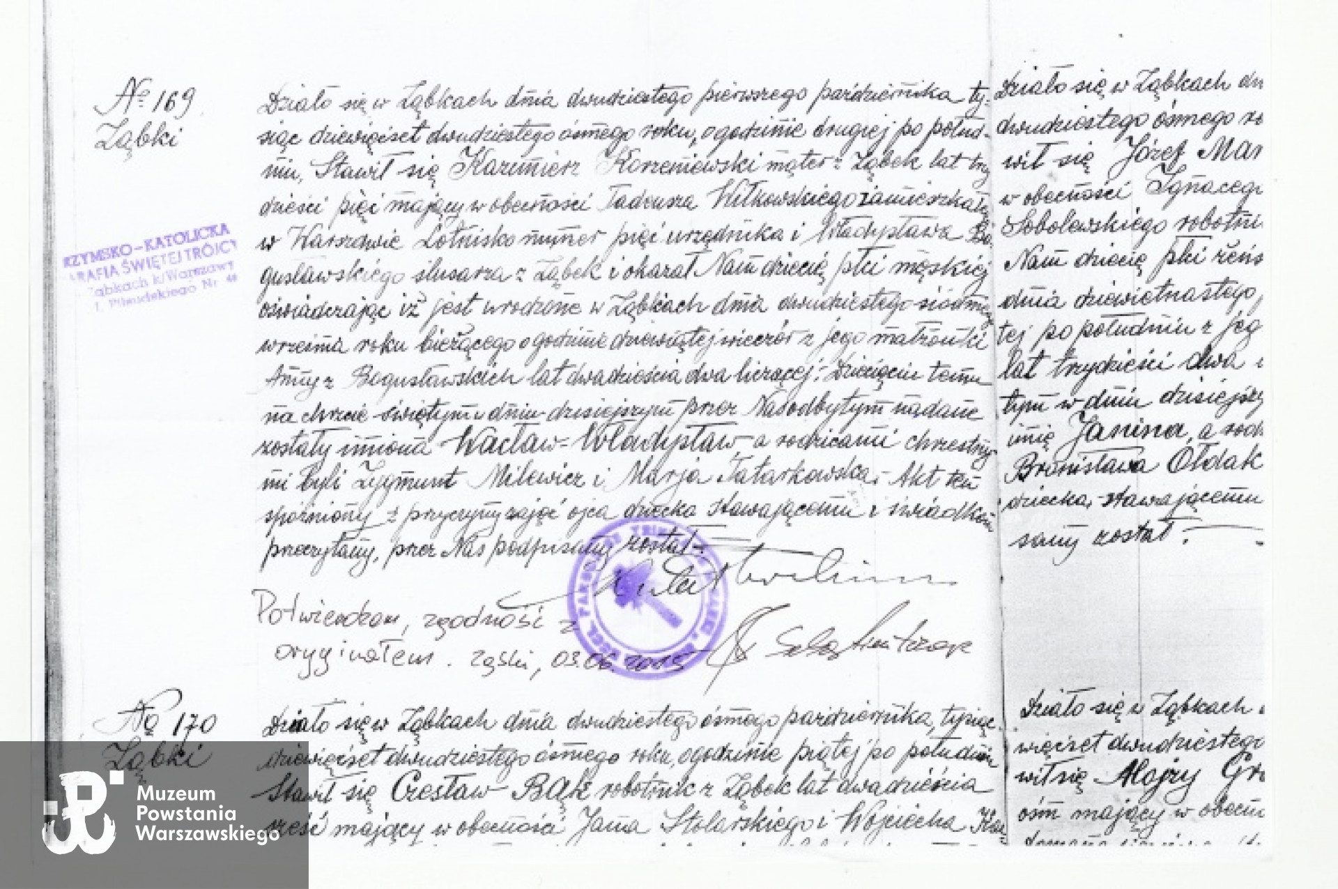 Dokument udostępniony przez s. Barbarę Czarnoleską / AR MPW