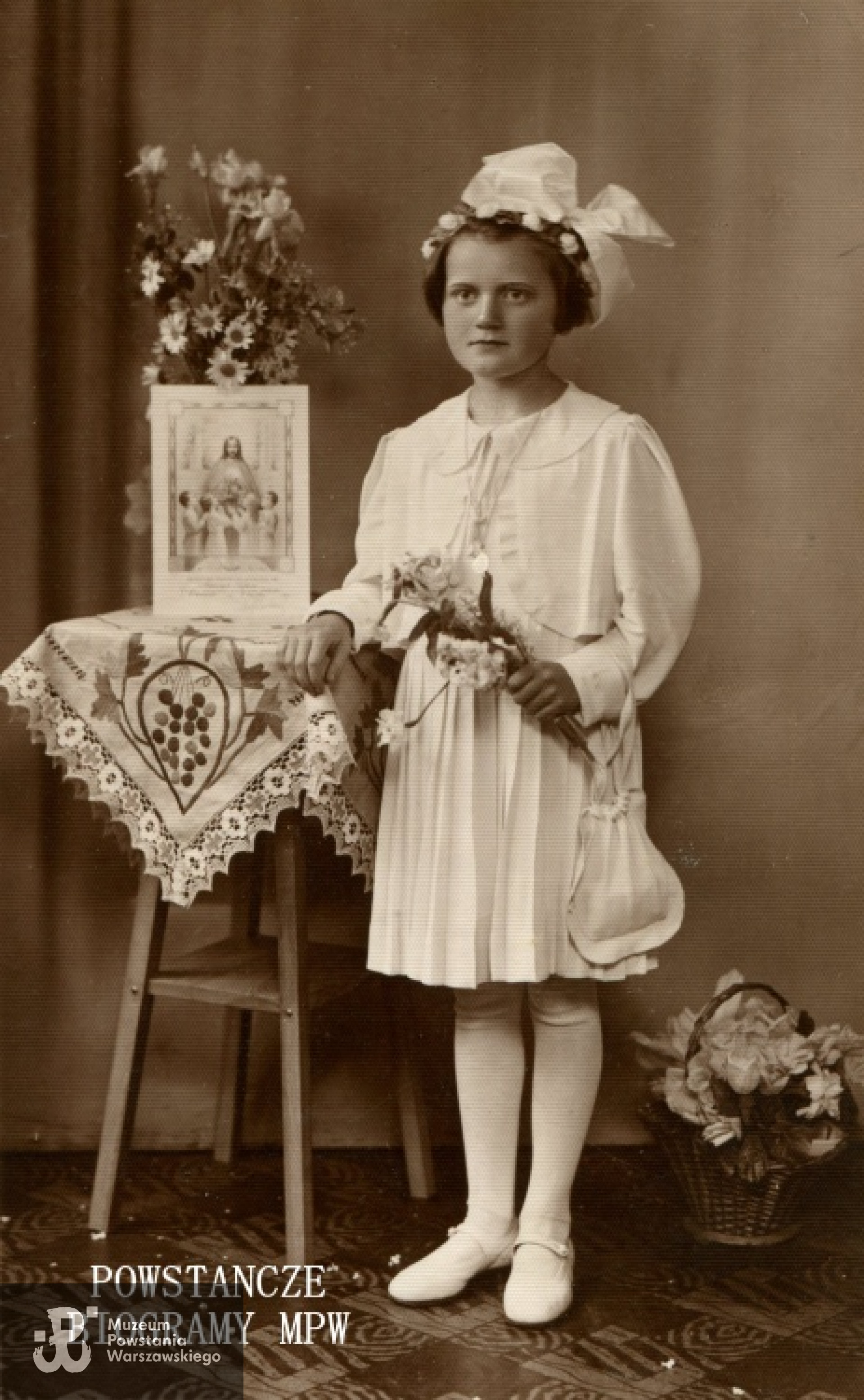 Stefania Adamczyk w czerwcu 1939 roku - zdjęcie z Pierwszej Komunii Św. Fot. archiwum rodzinne