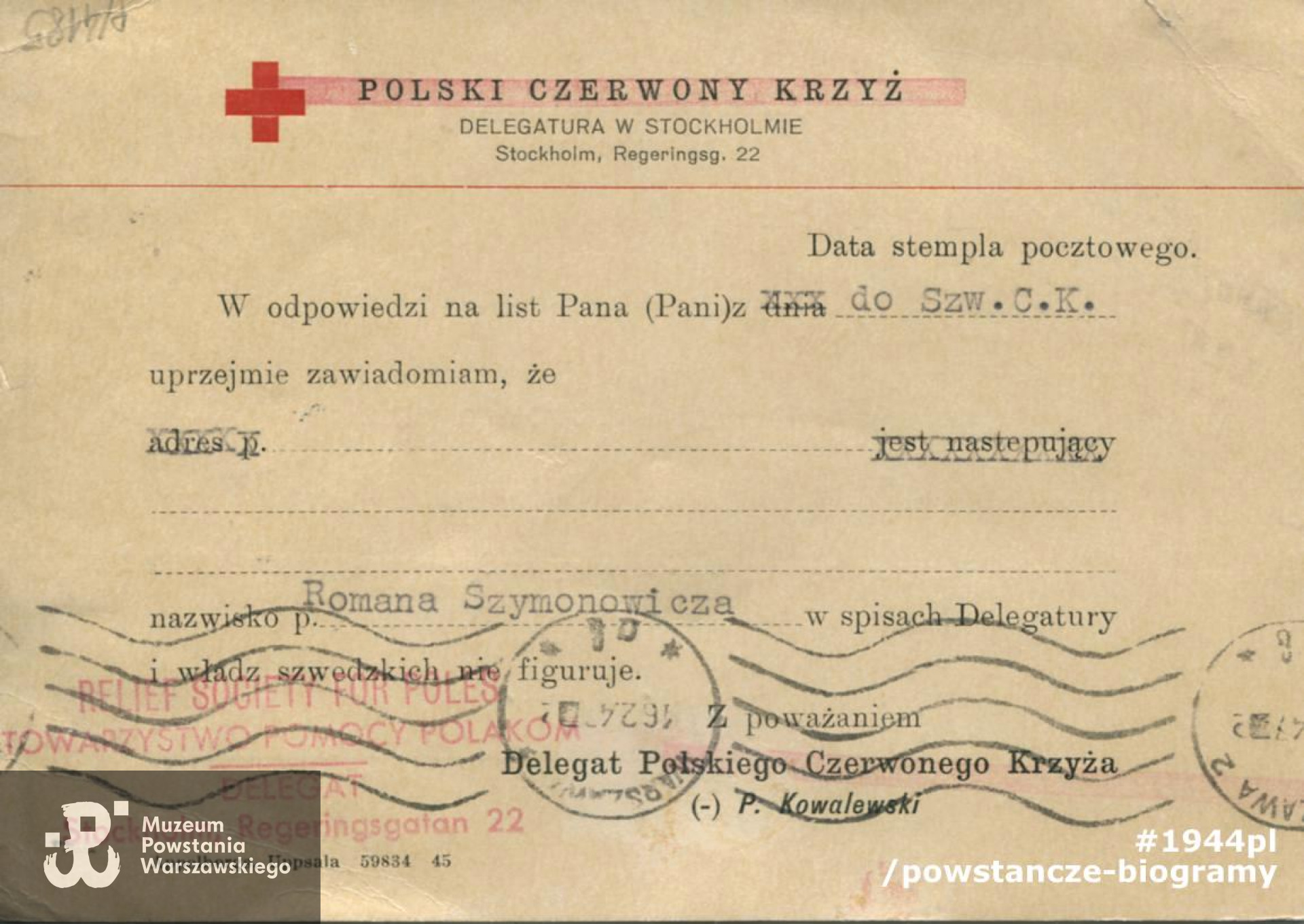  Ze zbiorów Muzeum Powstania Warszawskiego, dar <a href =   zuzanna-stromenger,42756.html >  Zuzanny Stromenger  "Zuza" </a> 