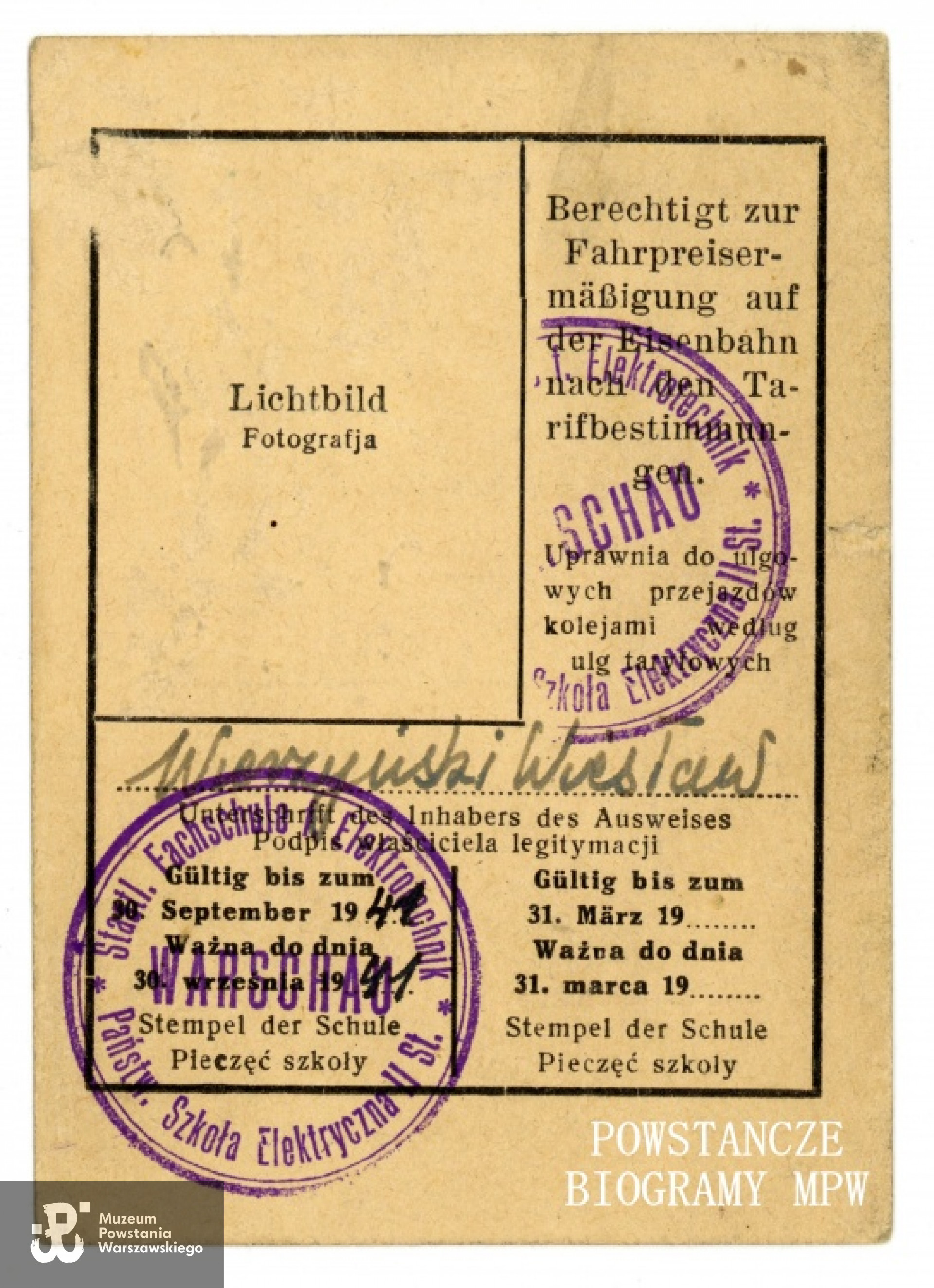 Ze zbiorów Muzeum Powstania Warszawskiego, sygn. P/8204, dar Andrzeja Wierzyńskiego.