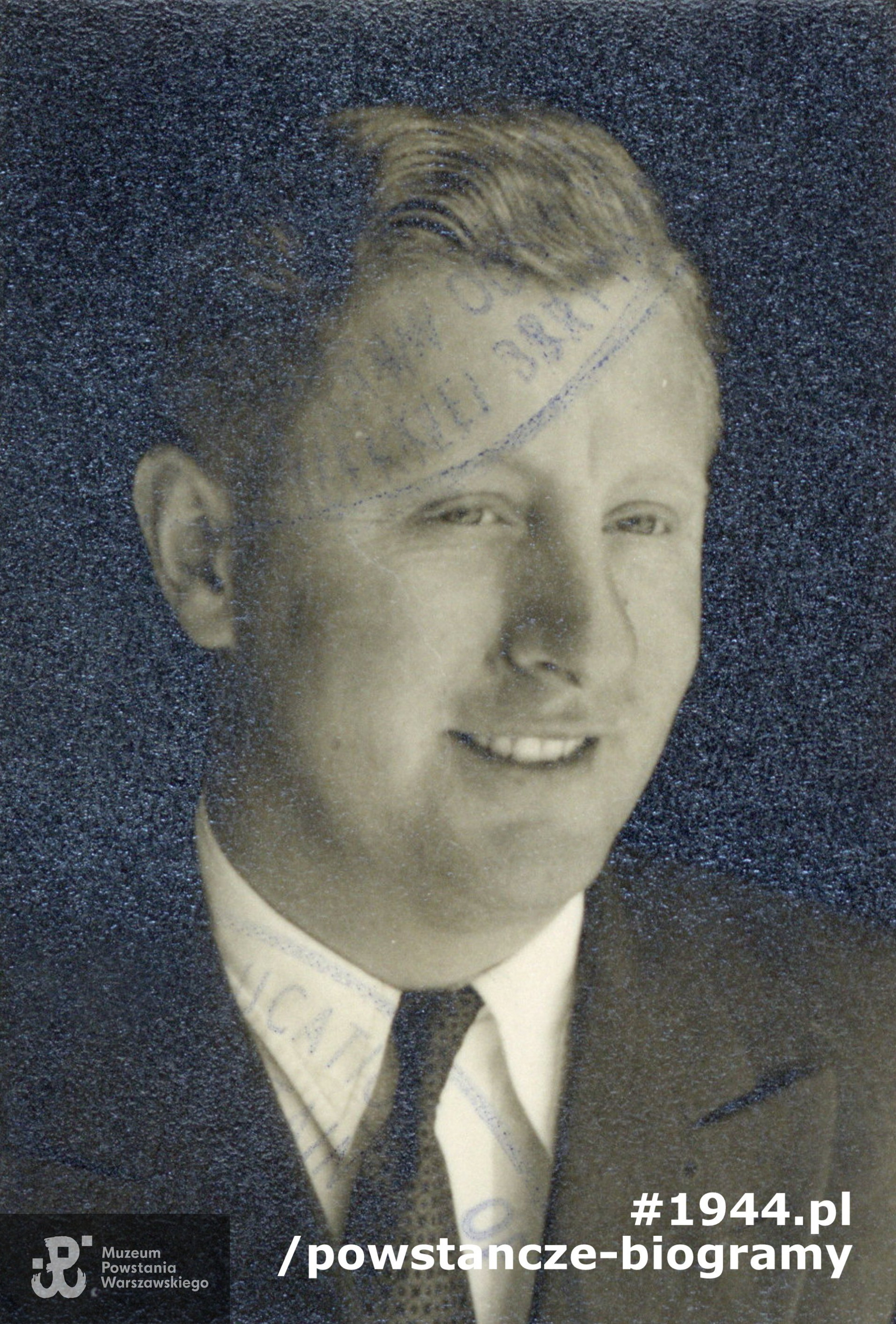 Kazimierz Ulman vel. Henryk Kobyliński ps. "Krakus". Zdjęcie z dokumentów. Ze zbiorów MPW, sygn. P/1580