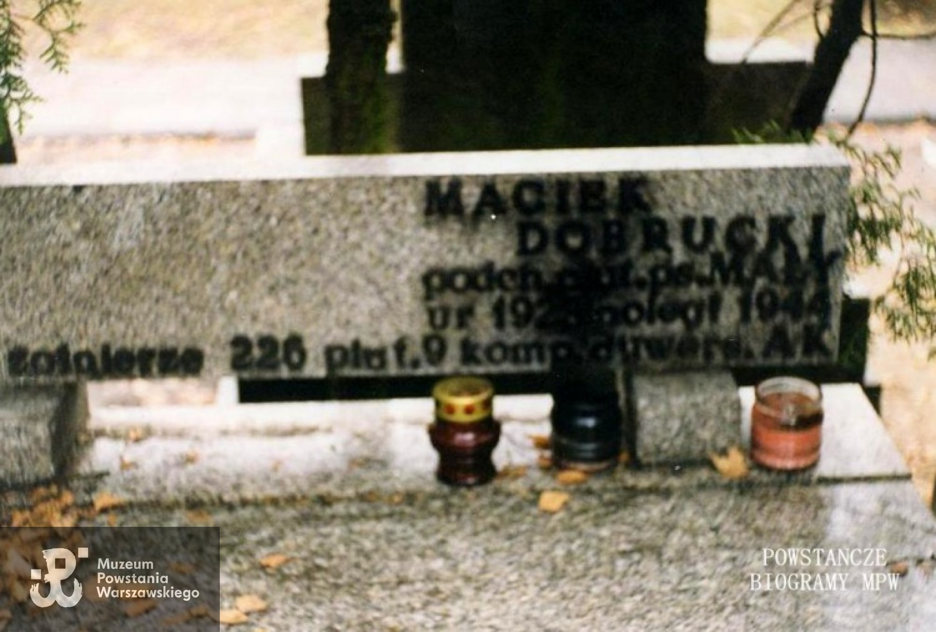 Miejsce pochówku na Wojskowych Powązkach (kw. A 23-6-1). Fot. z archiwum A.Dławichowskiego / MPW