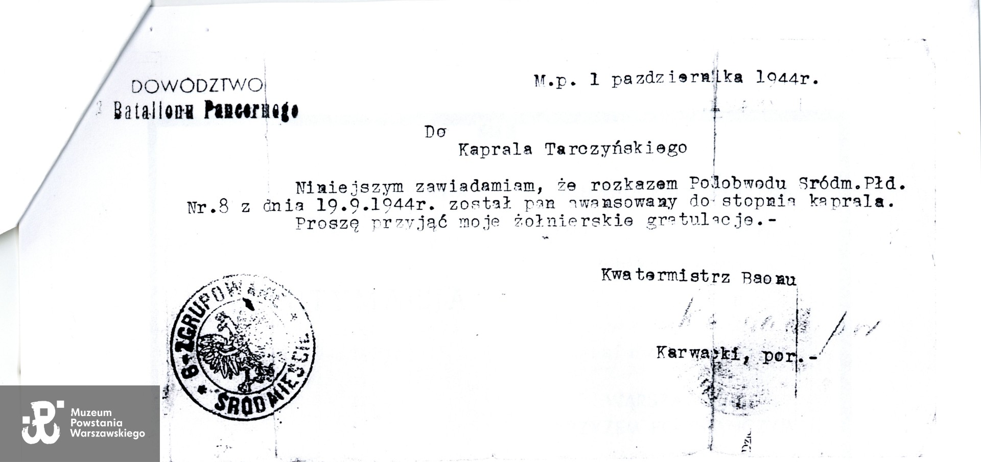 Źródło: Muzeum Powstania Warszawskiego, Teczki personalne uczestników Powstania Warszawskiego: Gelo Eugeniusz