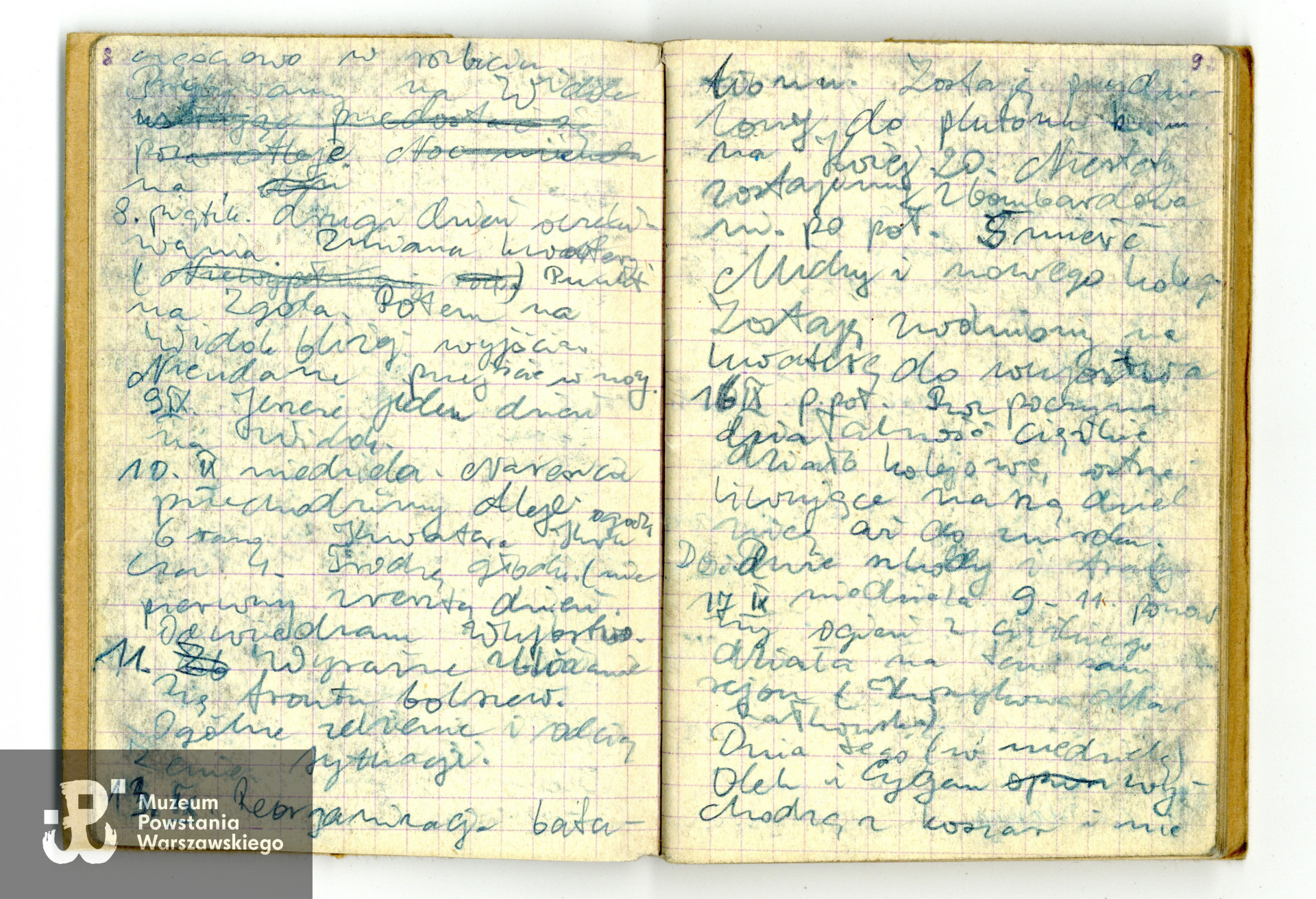 Notatnik Zygmunta Raczyńskiego zawierający wspomnienia z okresu Powstania Warszawskiego. Ze zbiorów Muzeum Powstania Warszawskiego, sygn. P/9329/19, dar p. Jerzego Raczyńskiego, syna Powstańca