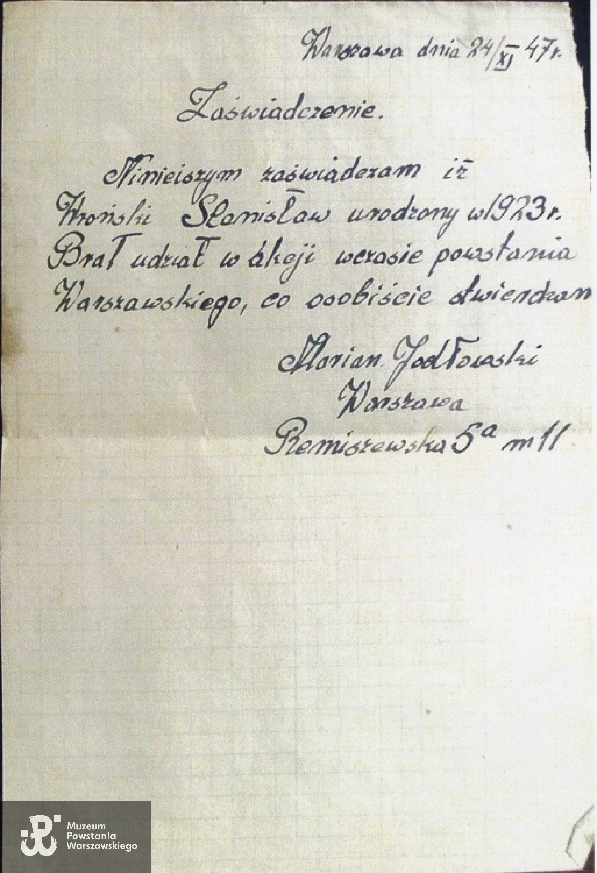 Z archiwum Krystyny Badowskiej