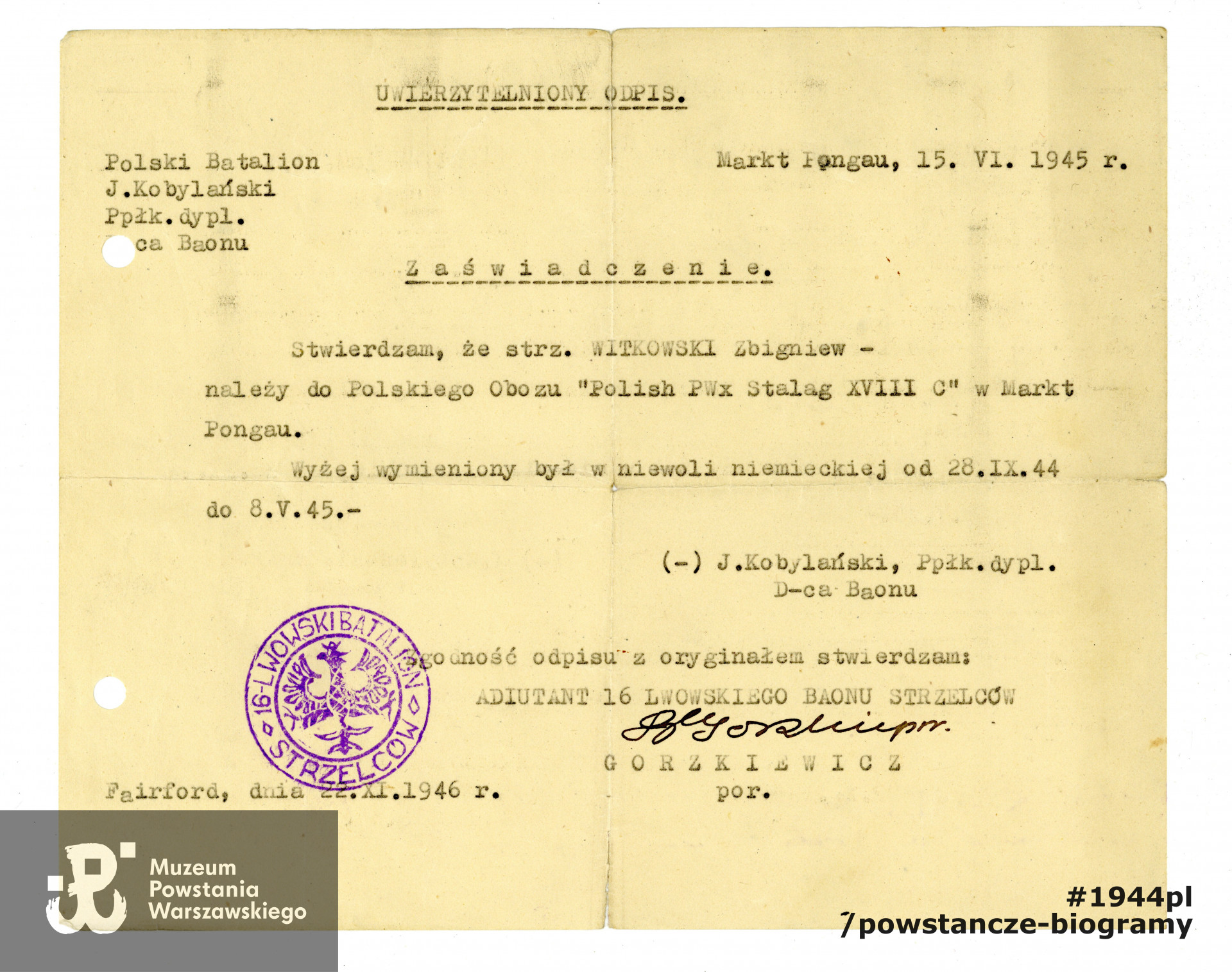 Ze zbiorów Muzeum Powstania Warszawskiego, sygn. P/9296/19