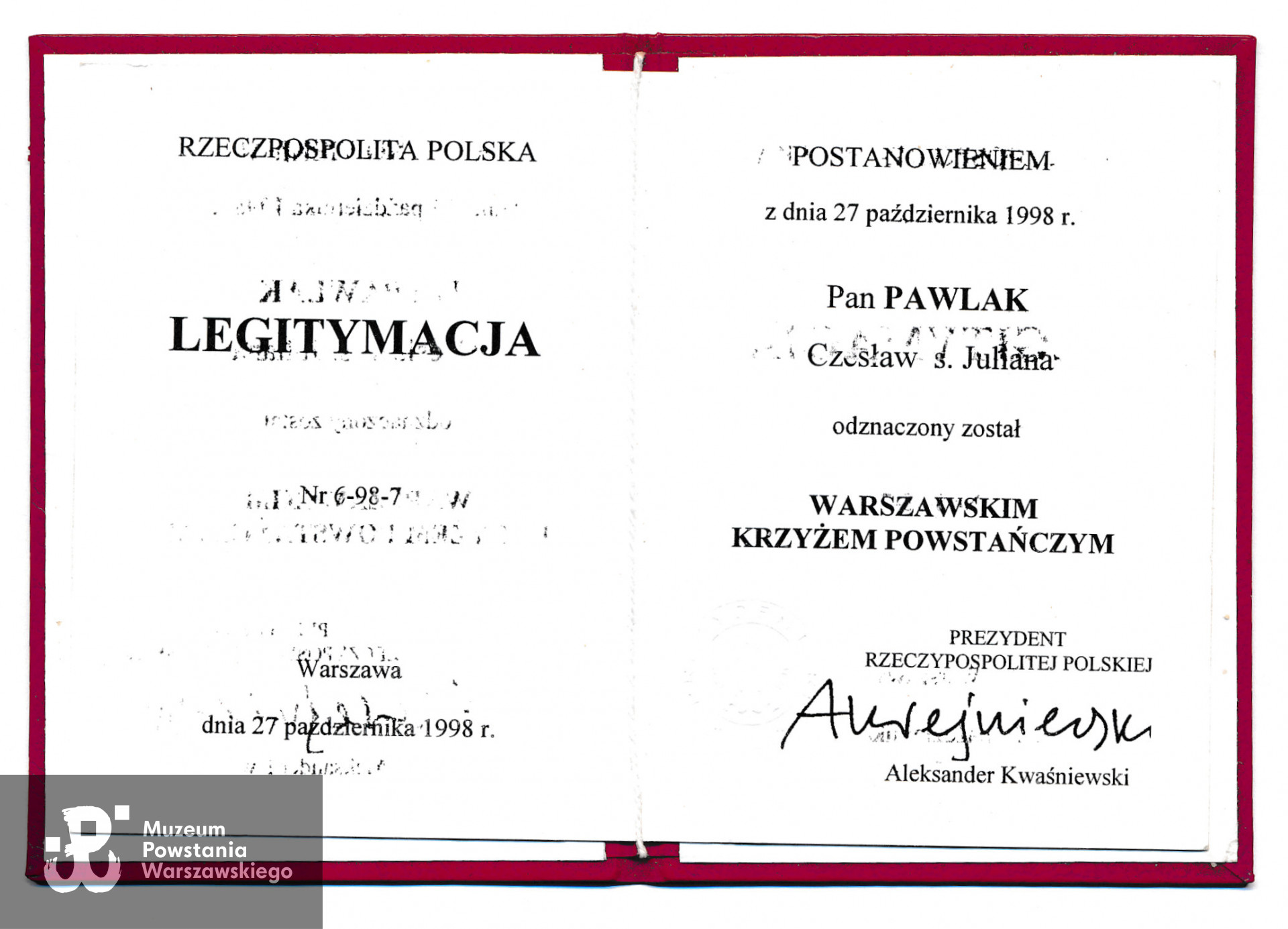 Ze zbiorów rodzinnych, skany wykonano w Dziale Kombatanta MPW