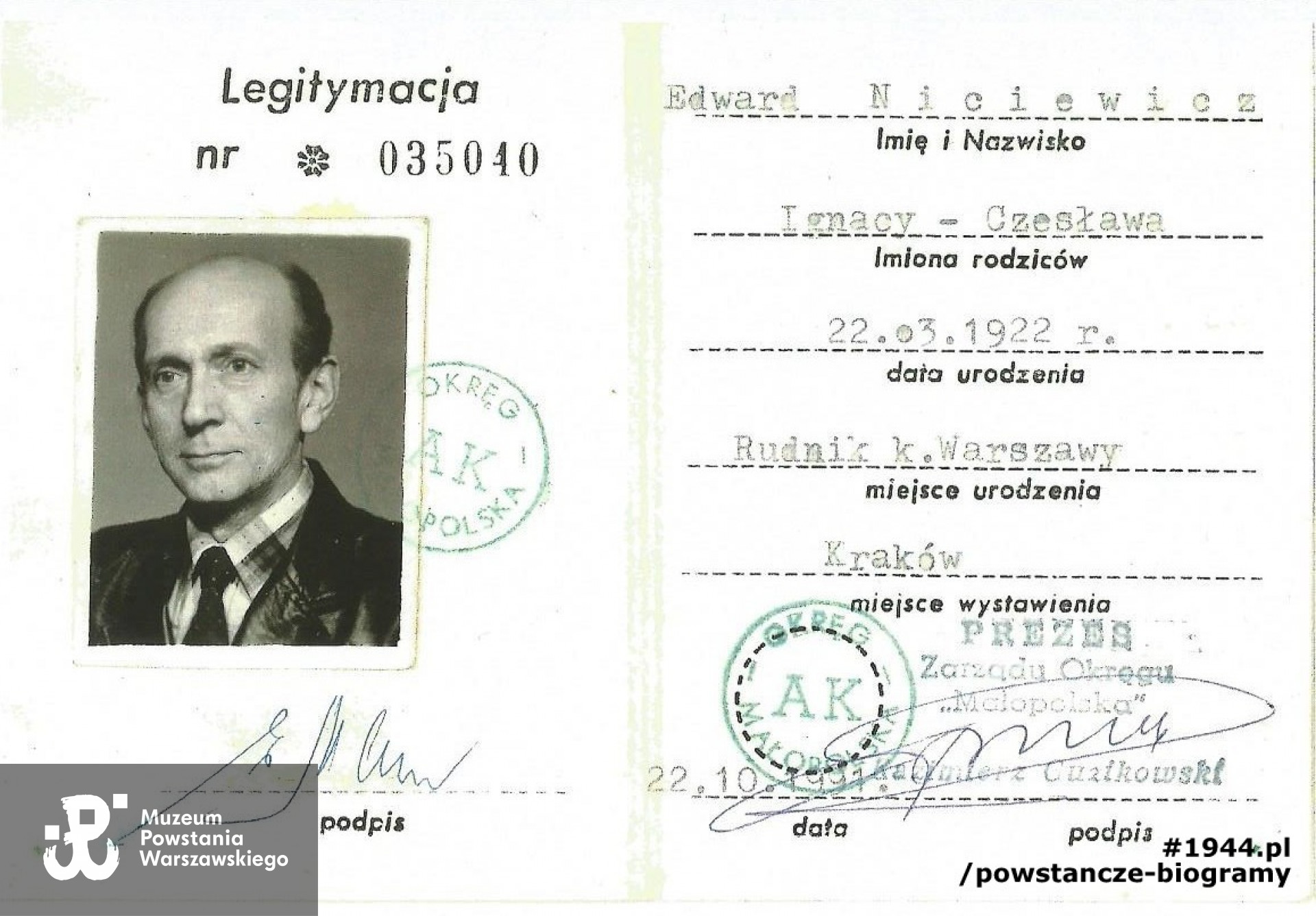 Z archiwum rodzinnego syna, p. Włodzimierza Niciewicza