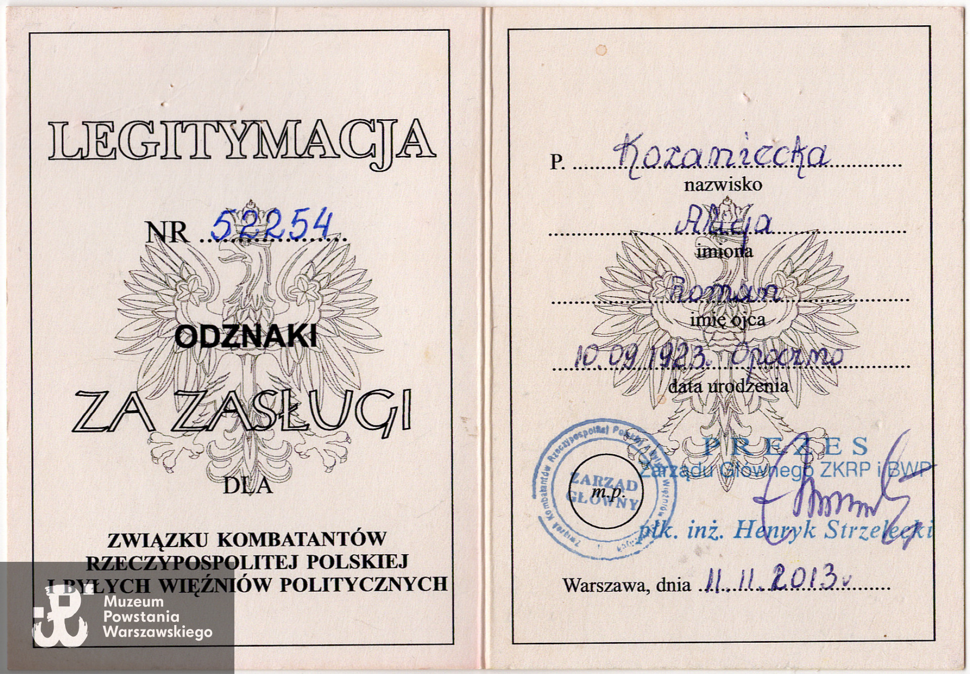 Ze zbiorów rodzinnych p. Alicji Budzyńskiej - Kozaneckiej 