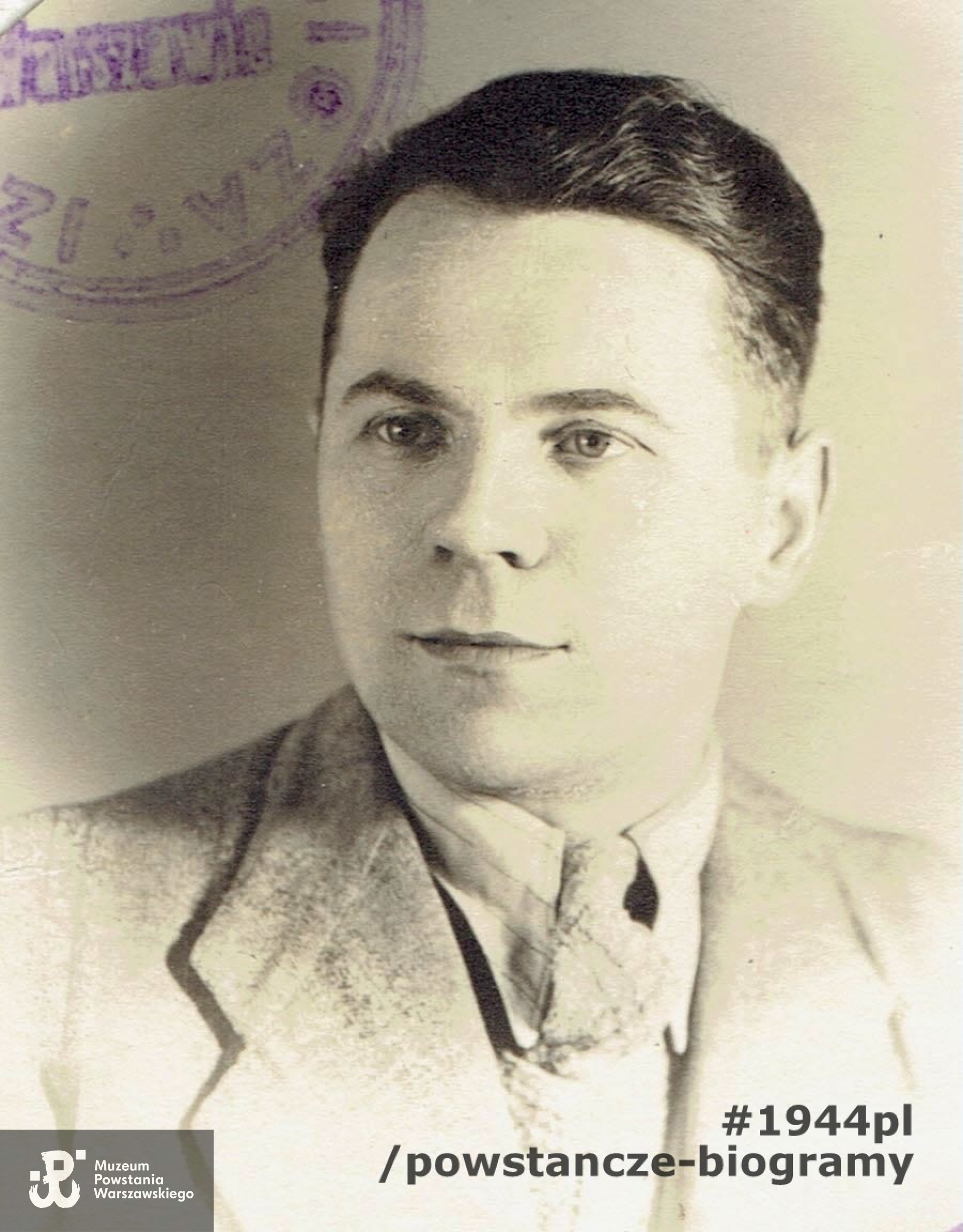 Mieczysław Kazmiemierz Przepiórkiewicz  "Marek", "Stefan" (1908-1989). Na zdjęciu w roku 1946. Skan udostępnił p. Michał Aleksandrowicz 