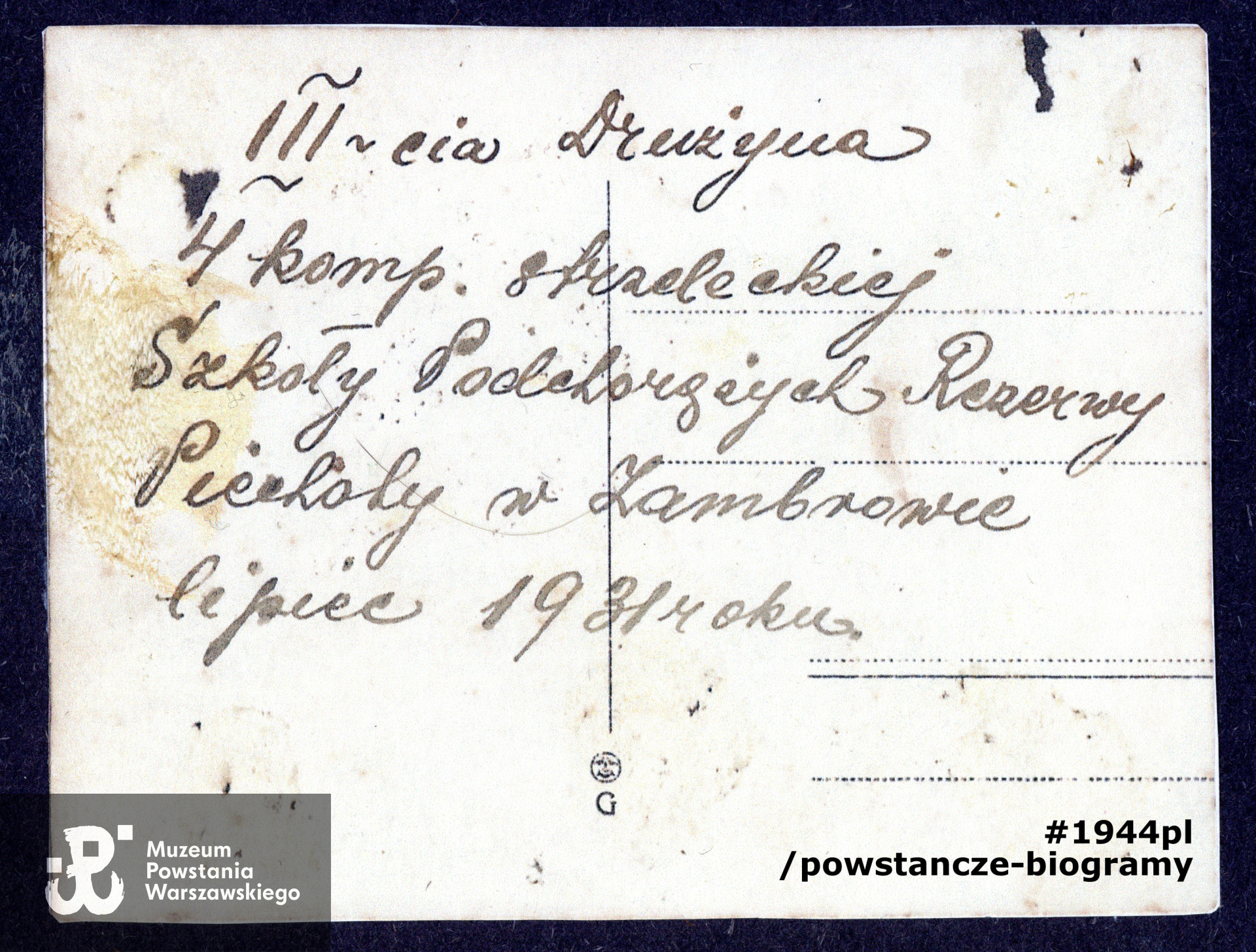 Fot. ze zbiorów rodzinnych, udostępnił p. Tomasz Bodych, wnuk ppor. Stanisława Bodycha ps. Rawicz