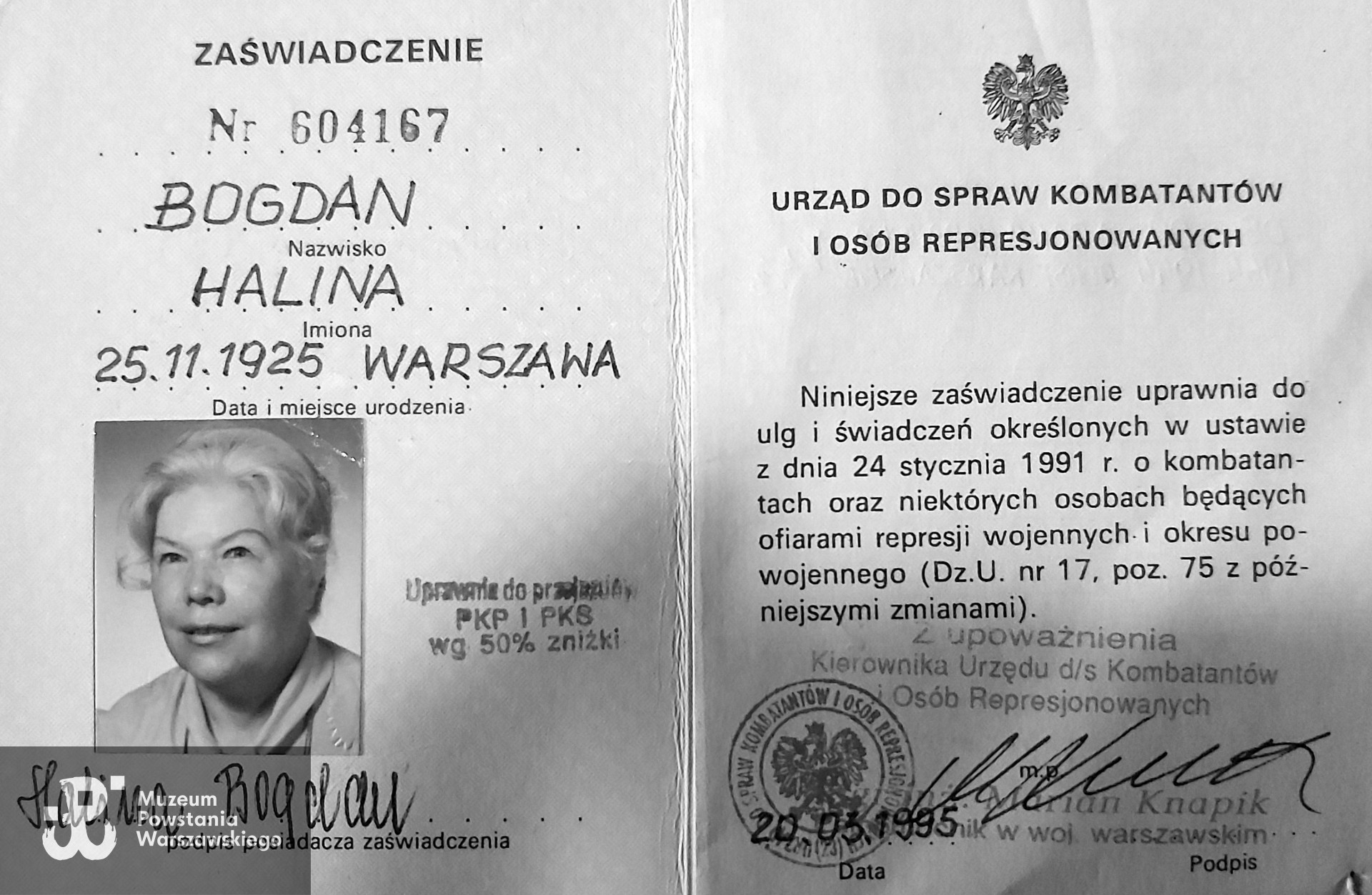 Z archiwum prywatnego p. Haliny Bogdan z domu Smoszyńskiej