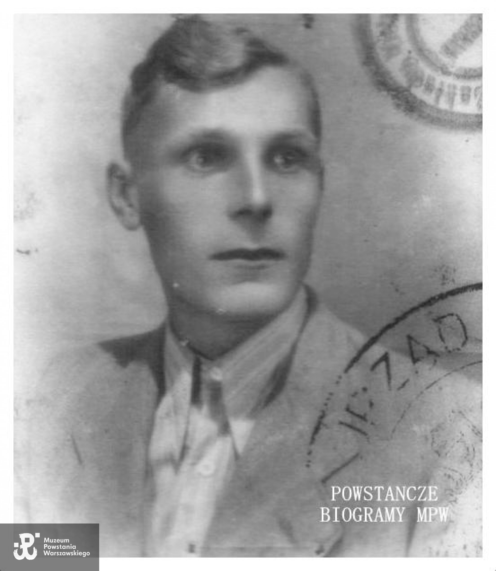 Stanisław Jarzyna ps. "Pionek" Fotografia wykonana około roku 1945.  AR MPW