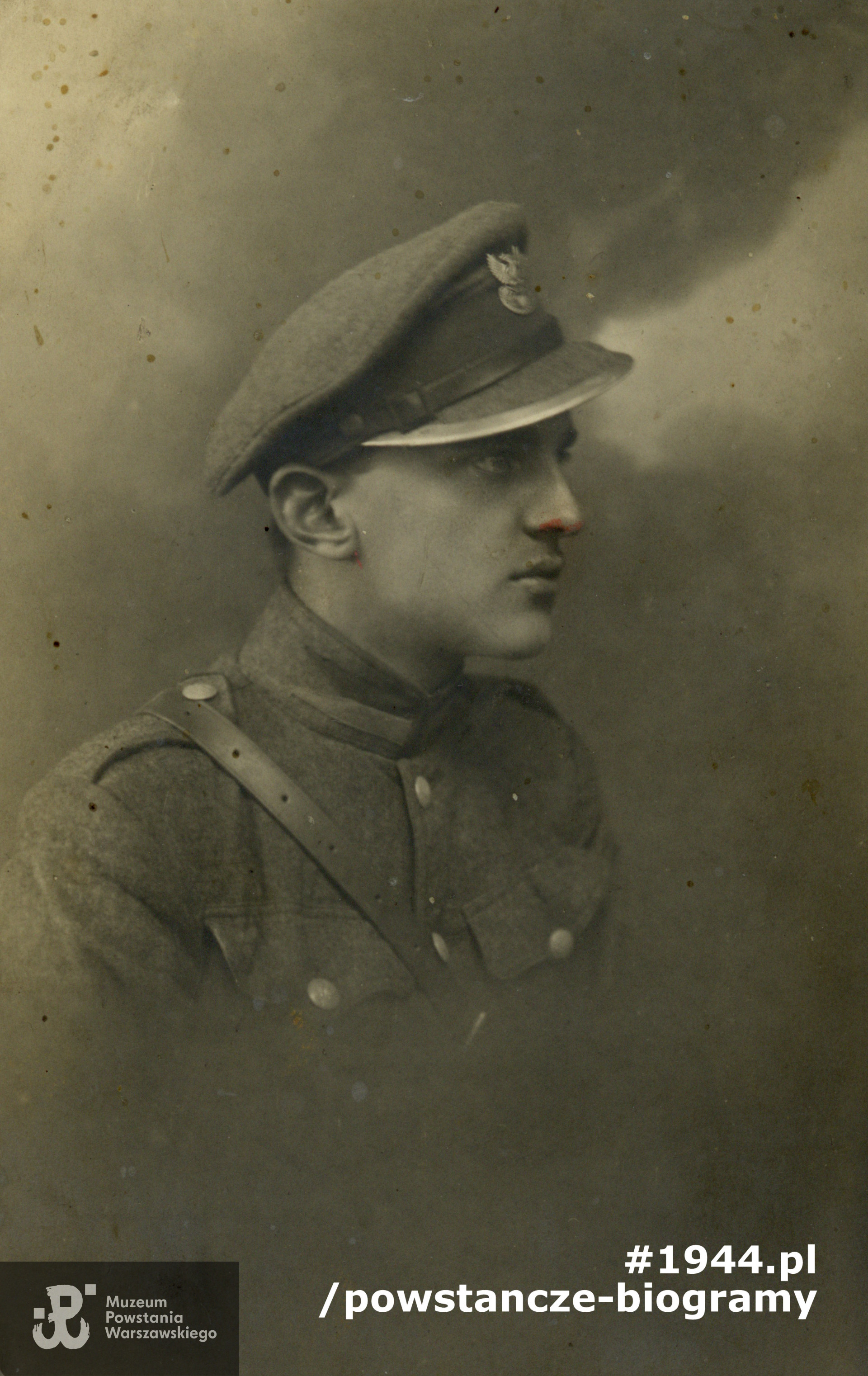 Kpt. Tadeusz Toniszewski "Słupecki" (1900-1944).  Fotografia portretowa z lat 1919-1920, ze zbiorów rodzinnych p. Mariusza Toniszewskiego, wnuka.