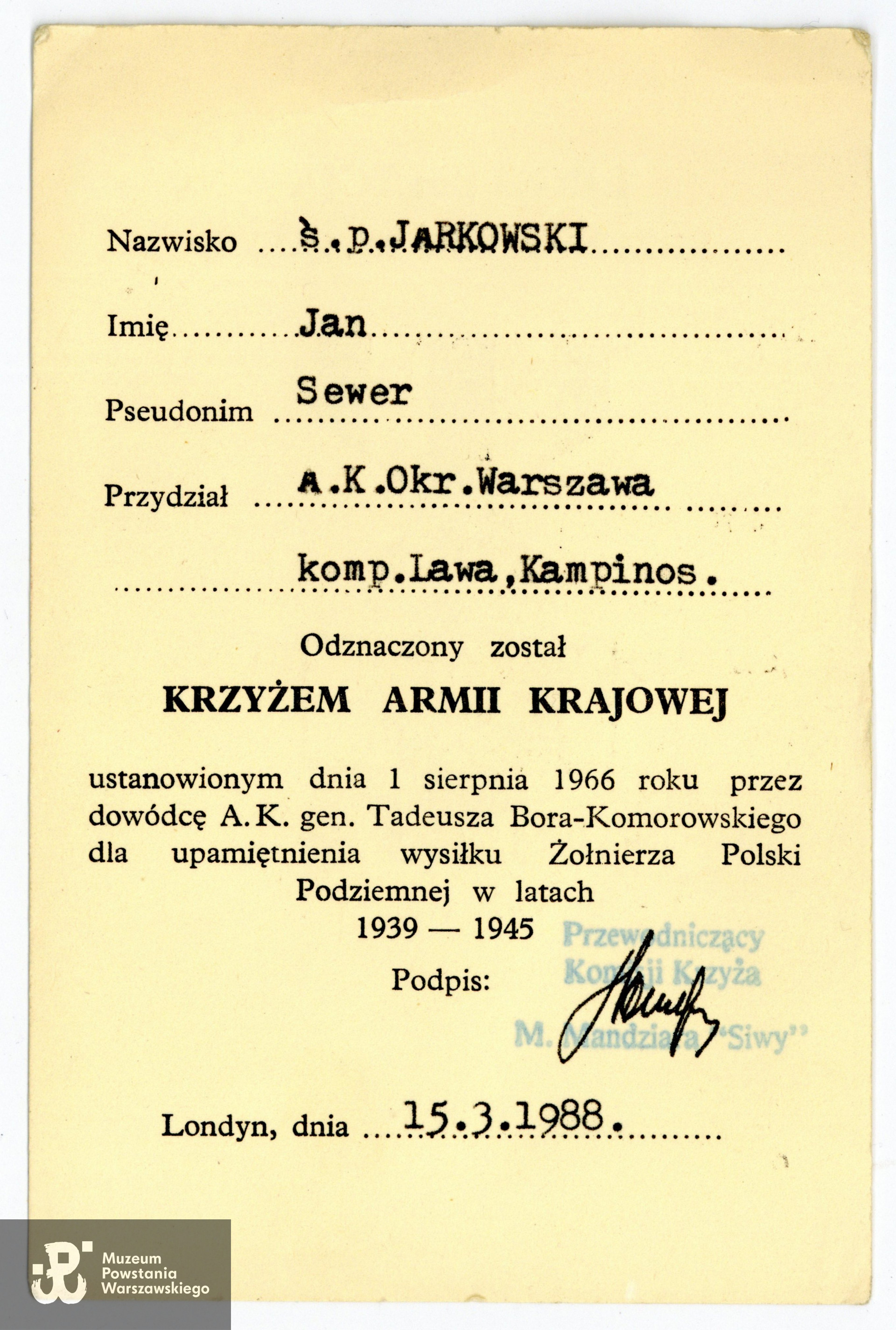 Ze zbiorów rodzinnych,  udostępnił p. Sławomir Nowotny