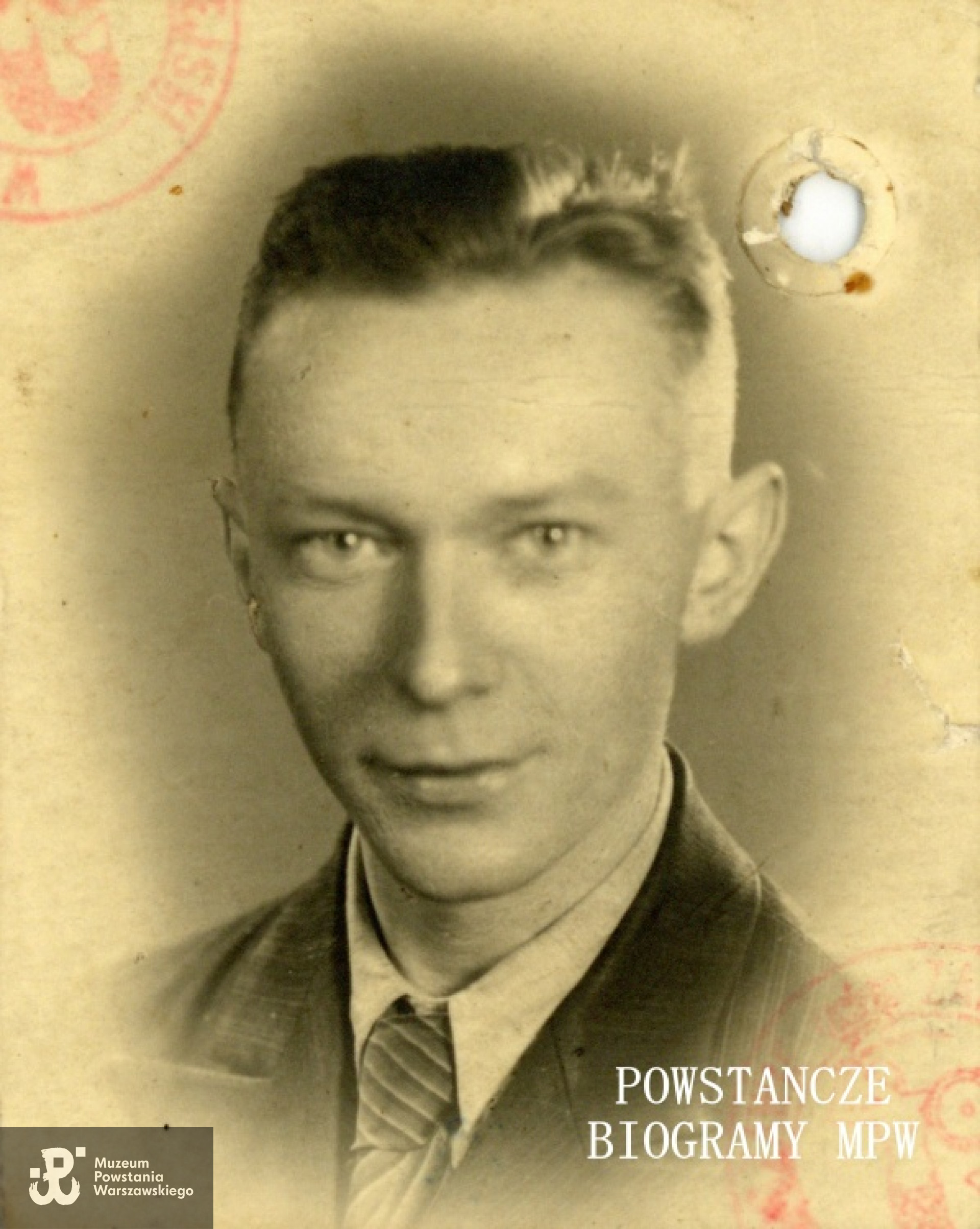Stanisław Franciszek Spodar ps. "Długi Staś". Na zdjęciu w roku 1941. Fot. udostępnione z archiwum rodzinnego przez Barbarę Mol z domu Spodar