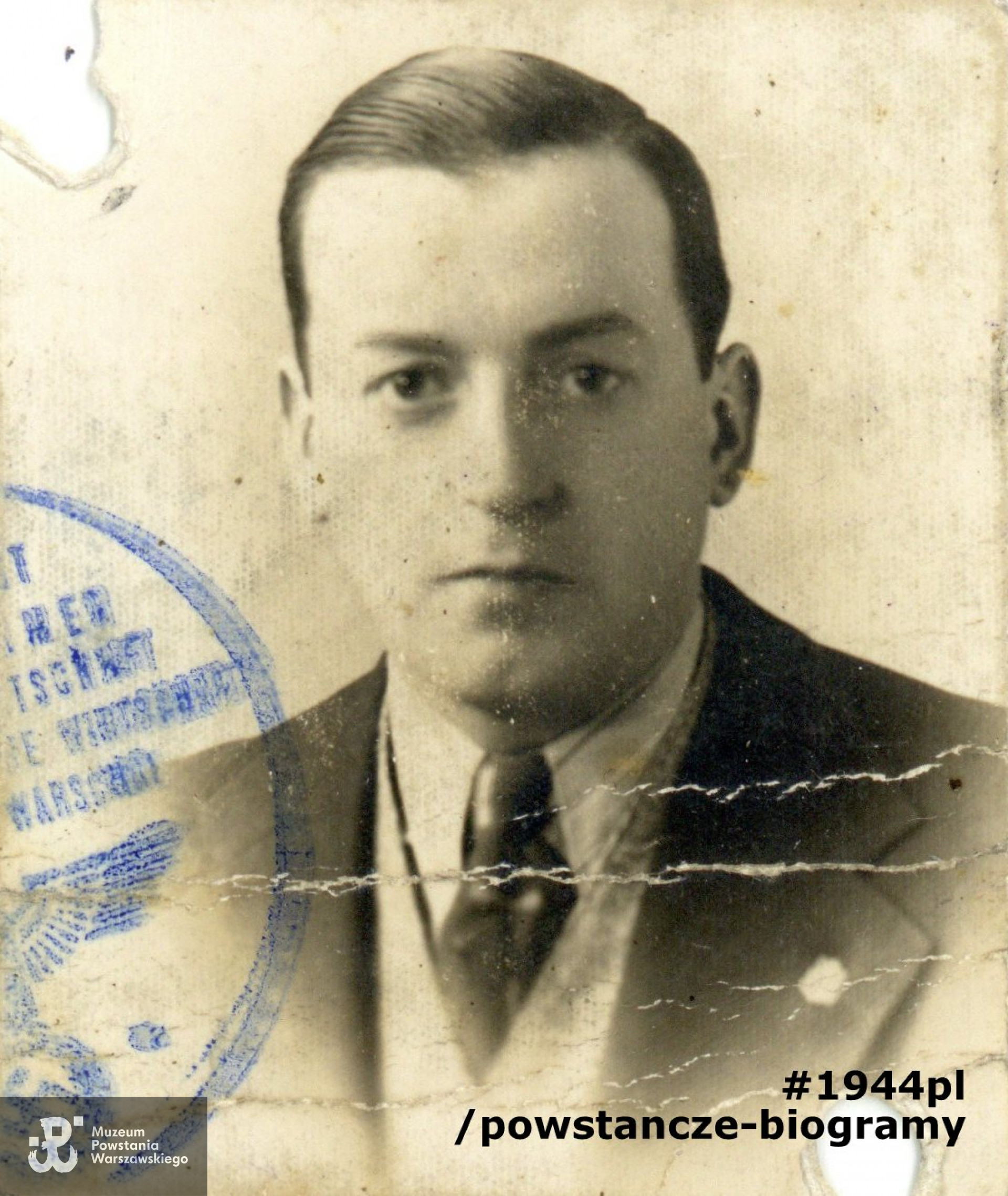 Stefan Gagaszka "Stefan". Fot. z okresu okupacji niemieckiej. Z  archiwum rodzinnego p. Adama Gagaszki 