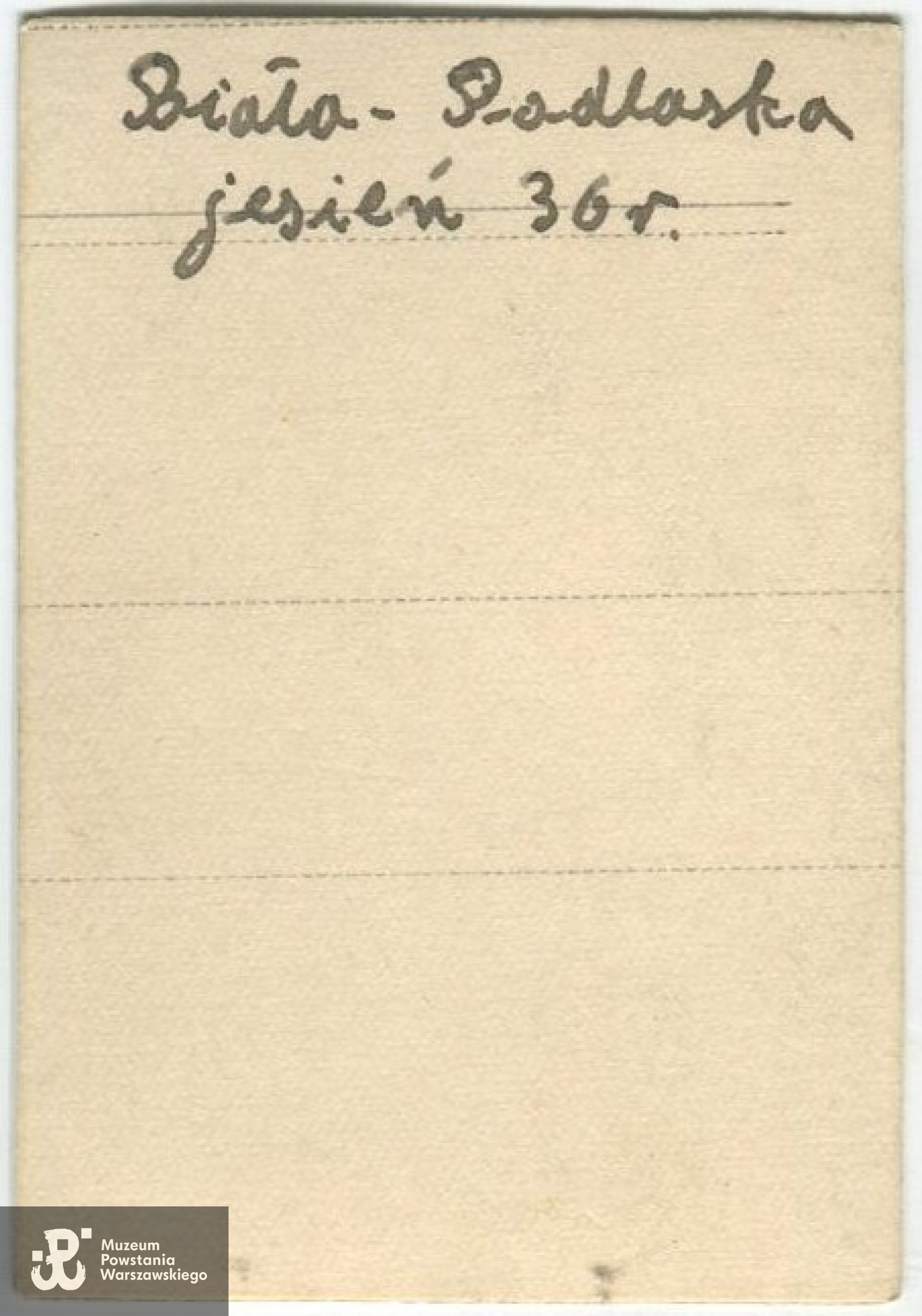 Fot. ze zbiorów rodzinnych Pana Witolda Antoniego Sikorskiego "Bystronia". Skany wykonano w Muzeum Powstania Warszawskiego - Pokój Kombatanta.