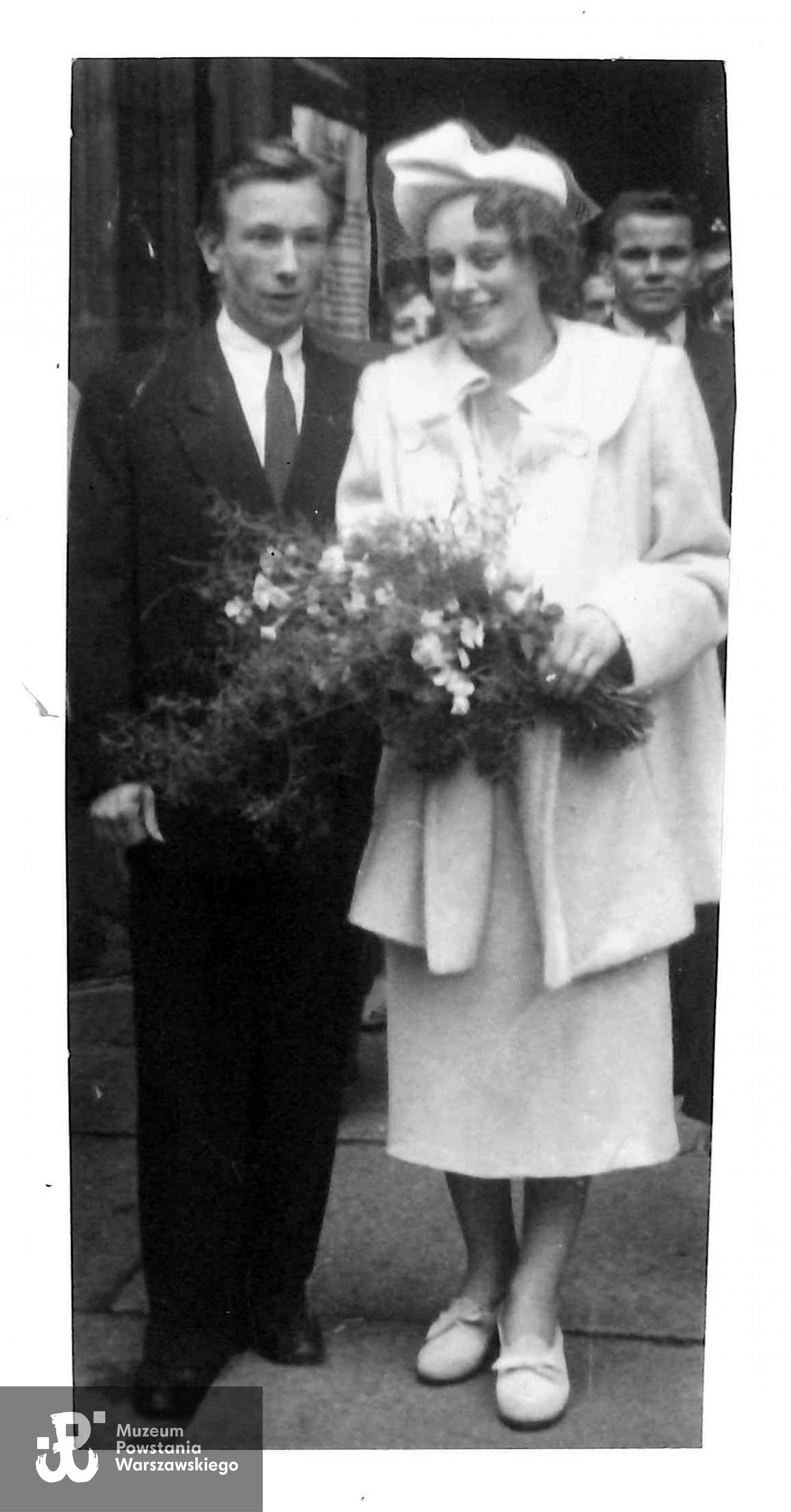 Henryk i Wanda Huńkowie, fotografia ślubna.  Fot. ze zbiorów rodzinnych, skan udostępniła p. Elżbieta Janik