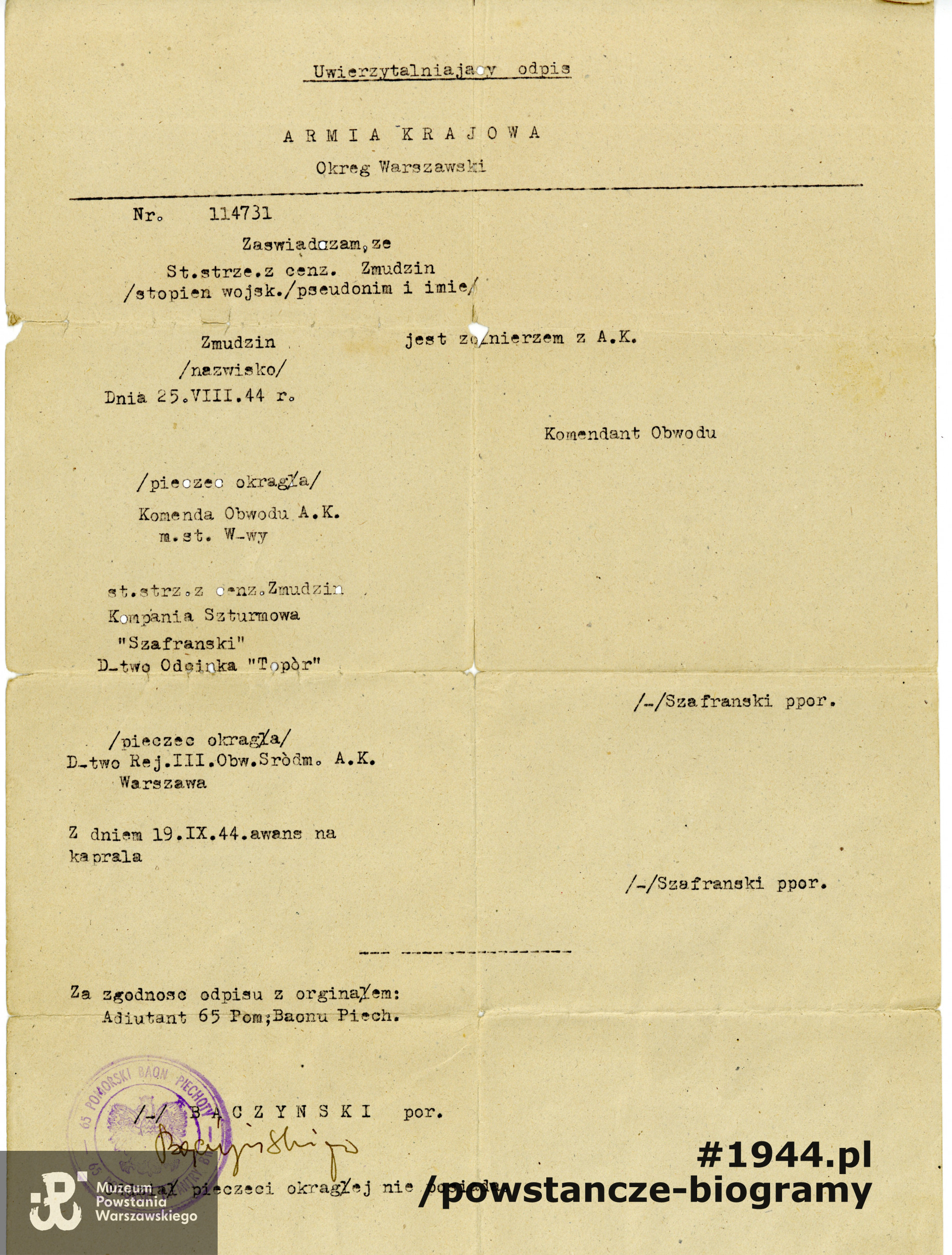 Ze zbiorów Muzeum Powstania Warszawskiego, sygn. P/4088