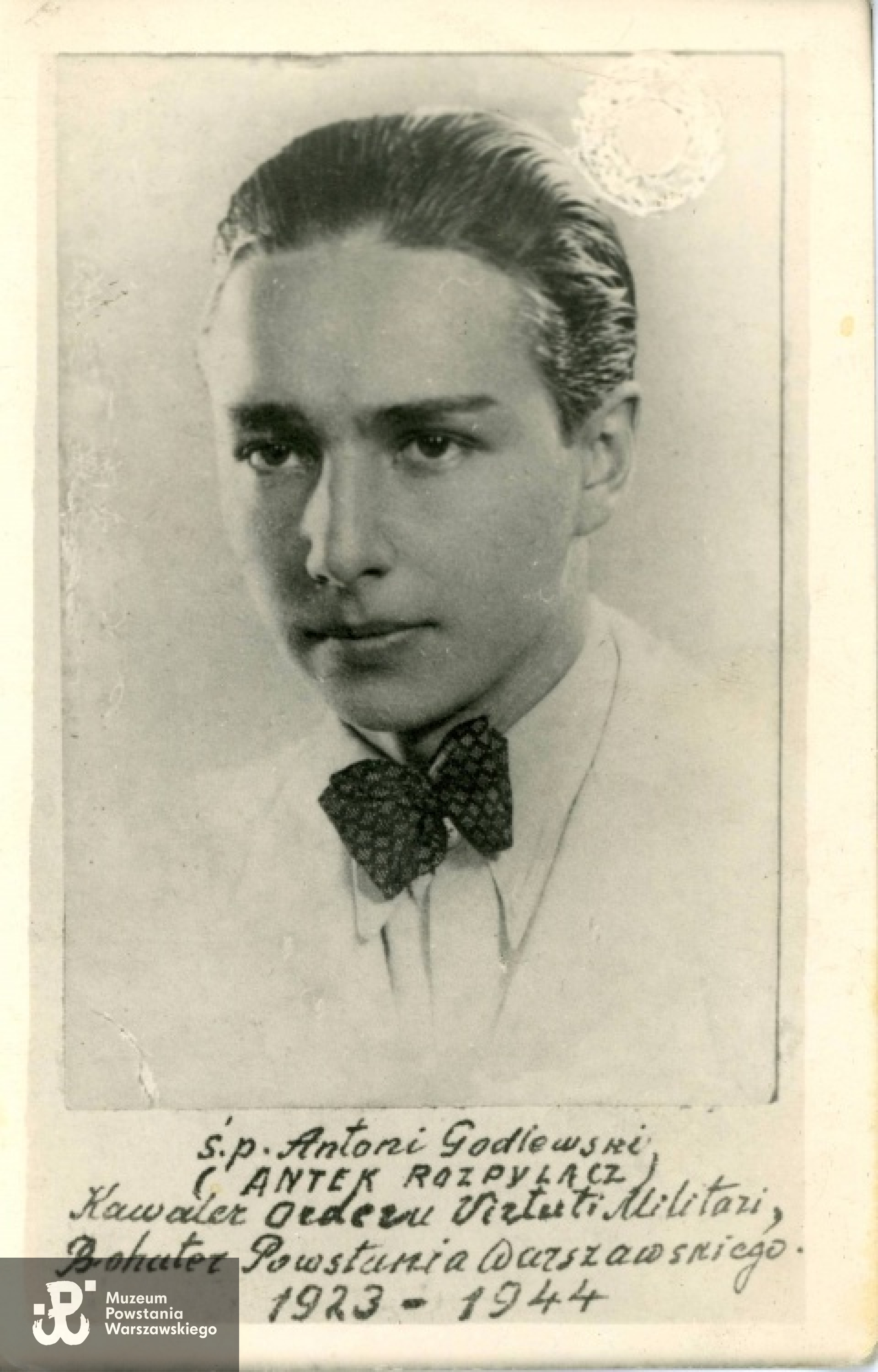 Antoni  Godlewski "Antek Rozpylacz" (1923-1944). Fot. z archiwum Zofii Machowskiej.