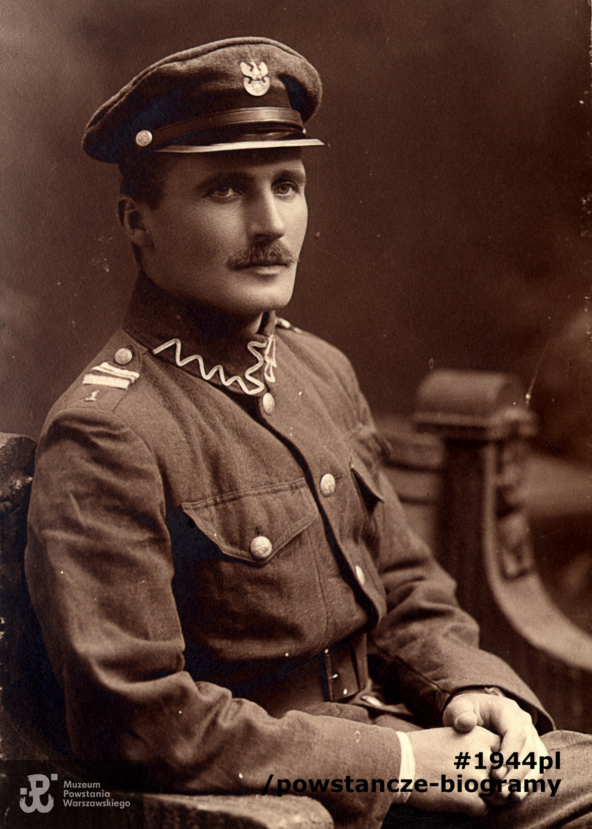 ppor. Michał Karol Heine (1886-1944). Fot. portretowa z 1921 roku z archiwum rodzinnego wnuka, p. Michała Heine