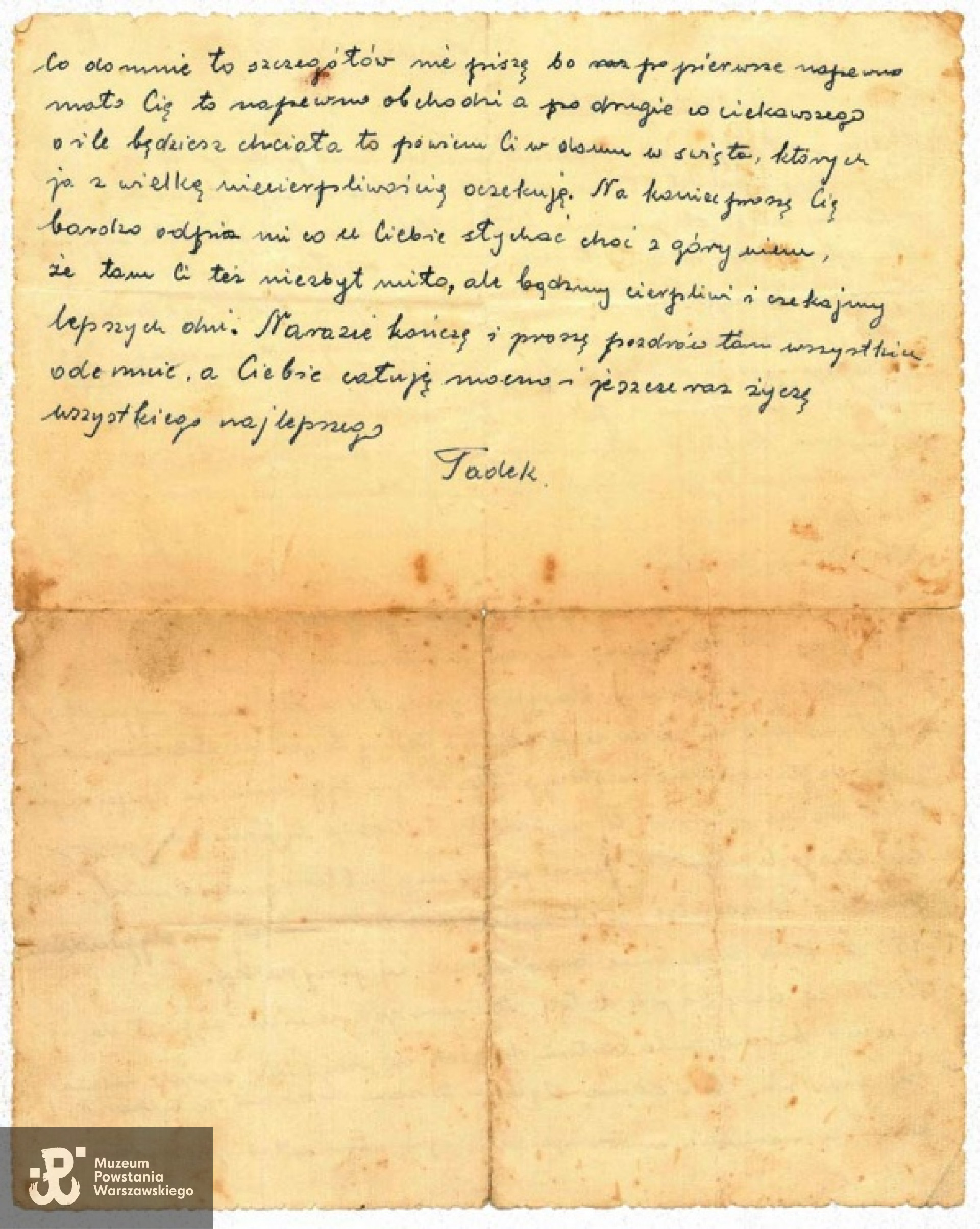 List Tadeusza do siostry Genowefy Urszuli (Usi) z 19 IX 1937 r