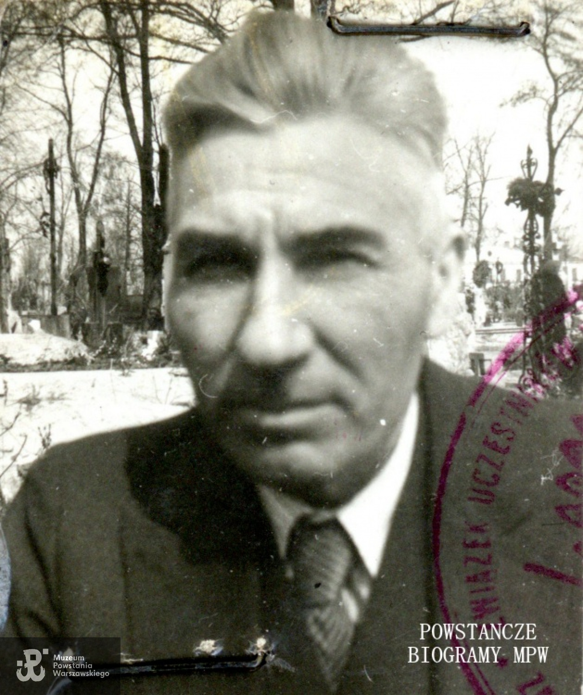 Władysław Nużak (Nurzak) po wojnie - koniec lat 40-tych. Z archiwum rodzinnego Danuty Rozwadowskiej z domu Nurzak.