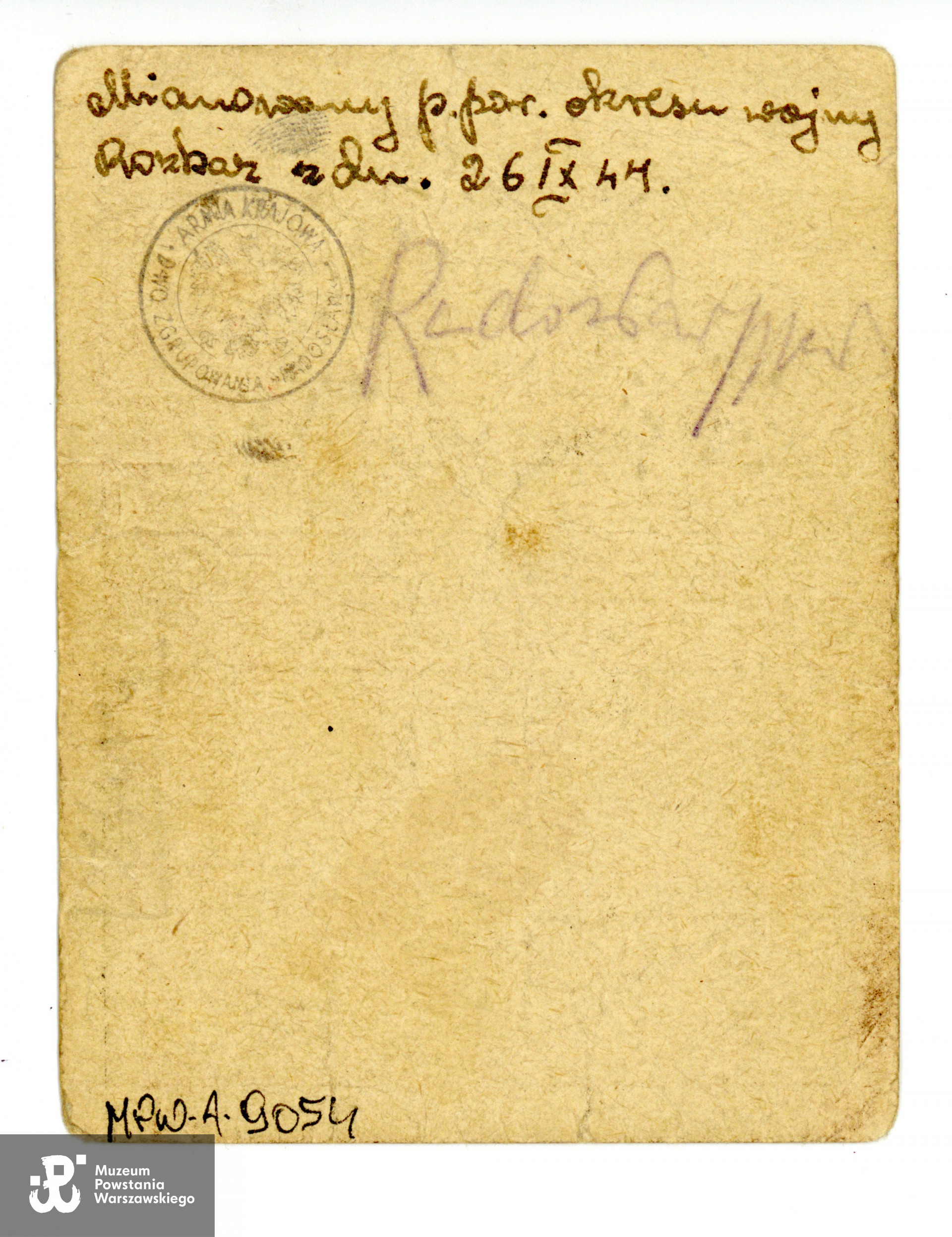 Ze zbiorów Muzeum Powstania Warszawskiego