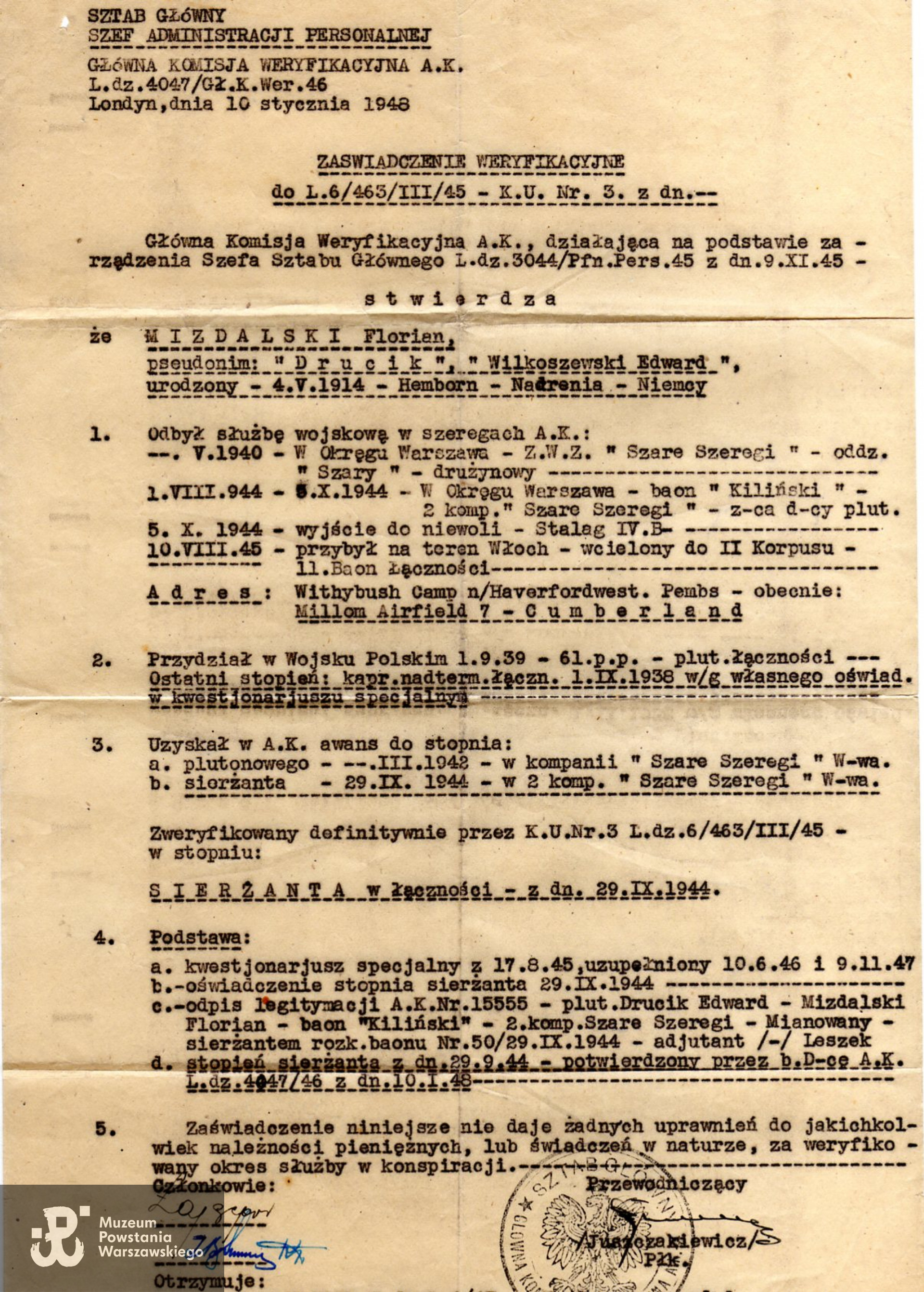 Skan dokumentu udostępniła p. Arleta Domińska-Lewandowska 