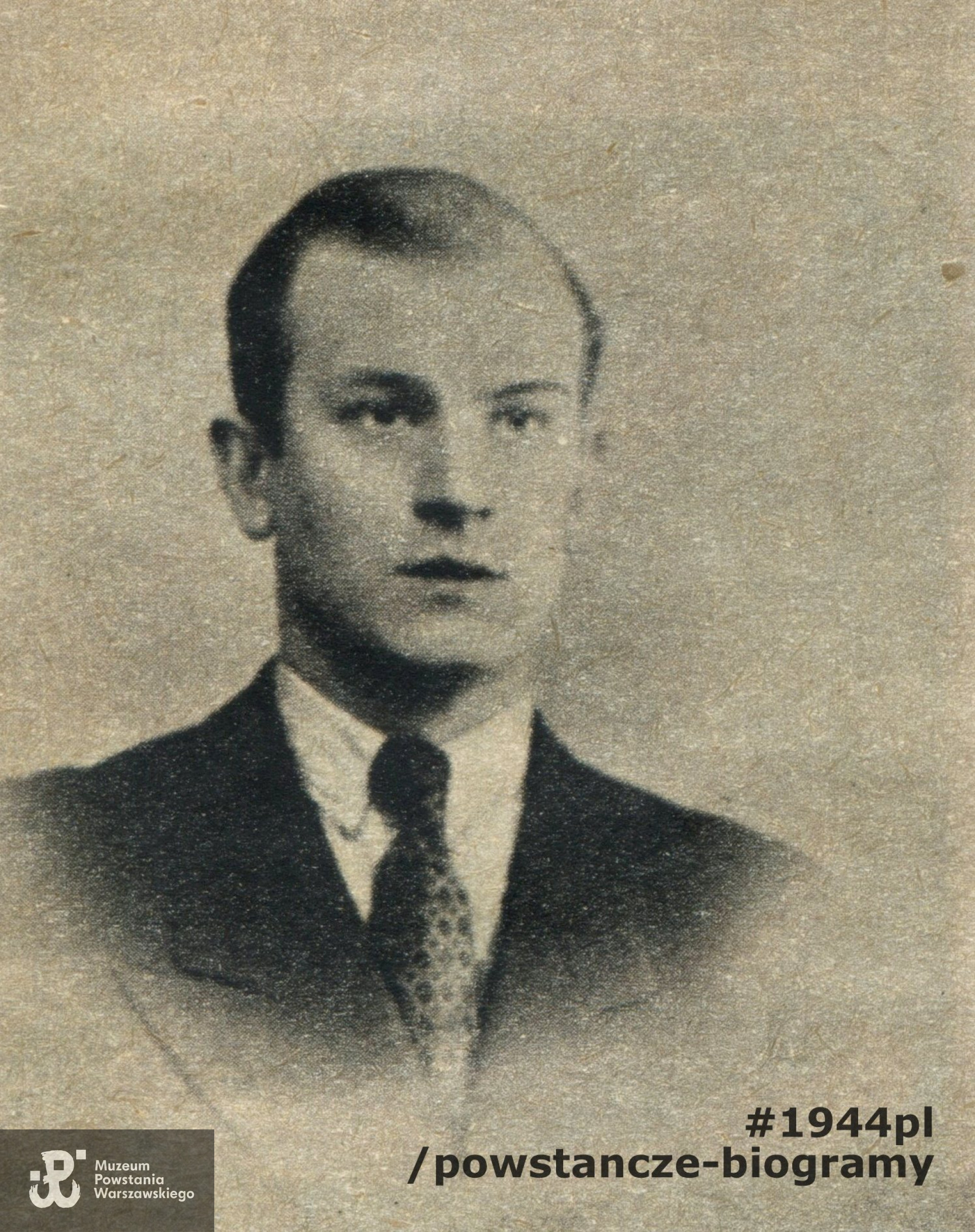 ppor. Stanisław Biernaciak ps. "Błysk" (1916-1945). Fotografia zamieszczona w prasie w latach 80-tych, źródło nieznane.  Skan - materiały do Słownika Biograficznego Uczestników PW / Pokój Kombatanta