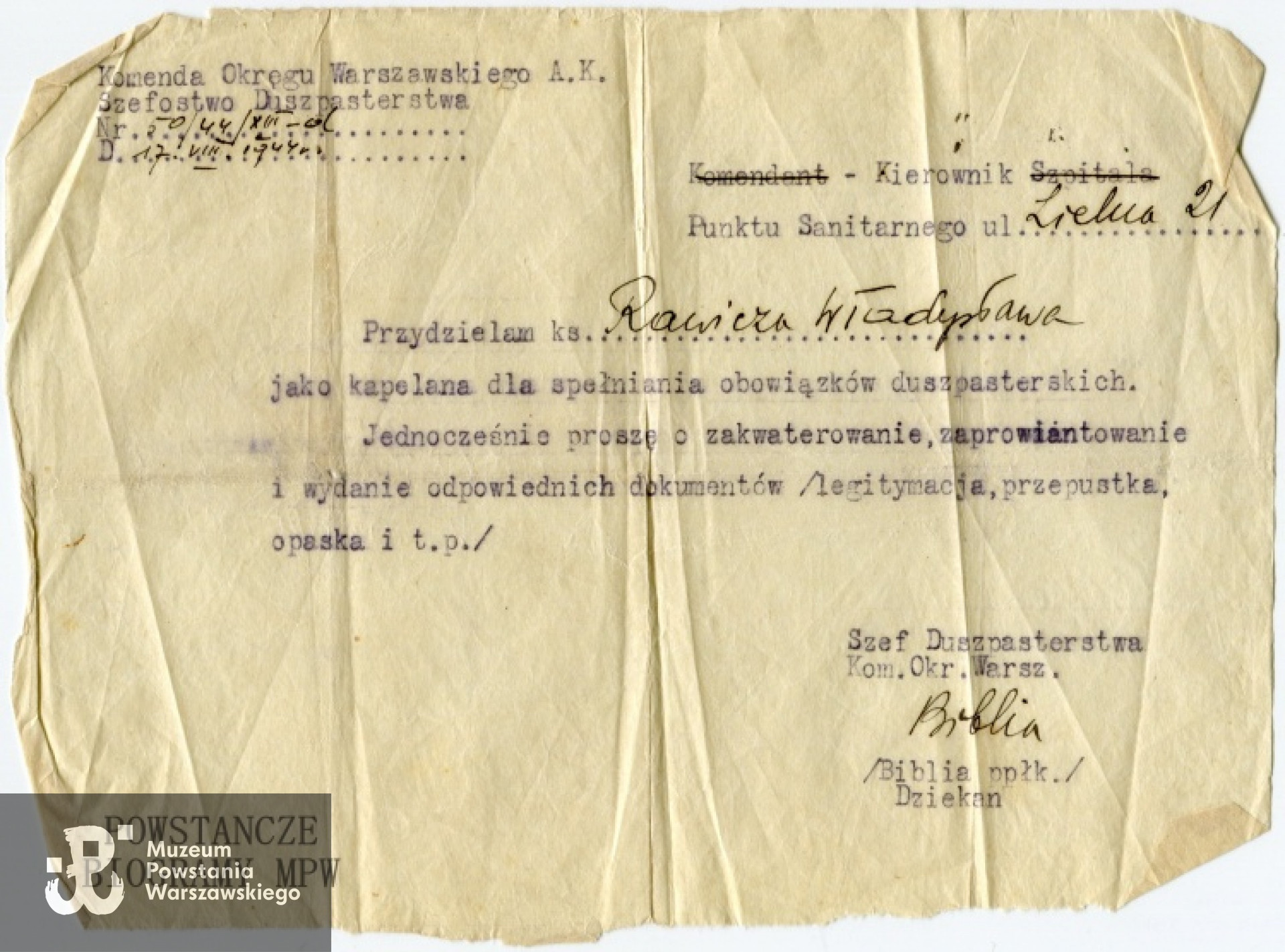 Dokument udostępniony przez p. Barbarę Mioduszewską-Caelles