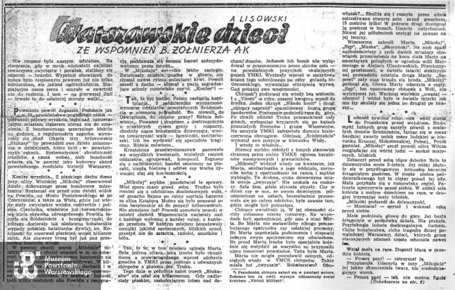 Wspomnienia Aleksandra Lisowskiego