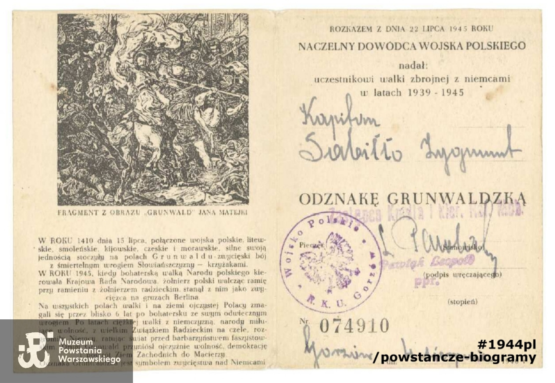 Skany udostępniła p. Marta Sabiłło, archiwum rodzinne