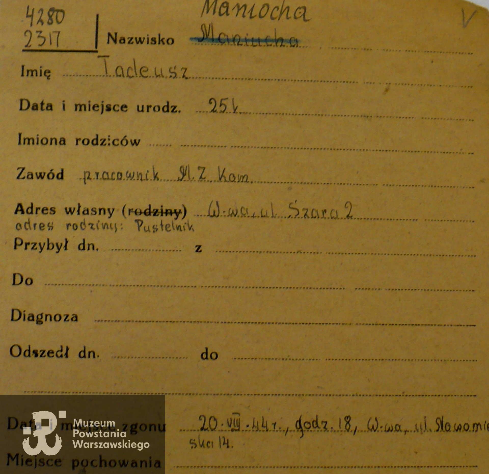 PCK - kartoteka ogólna