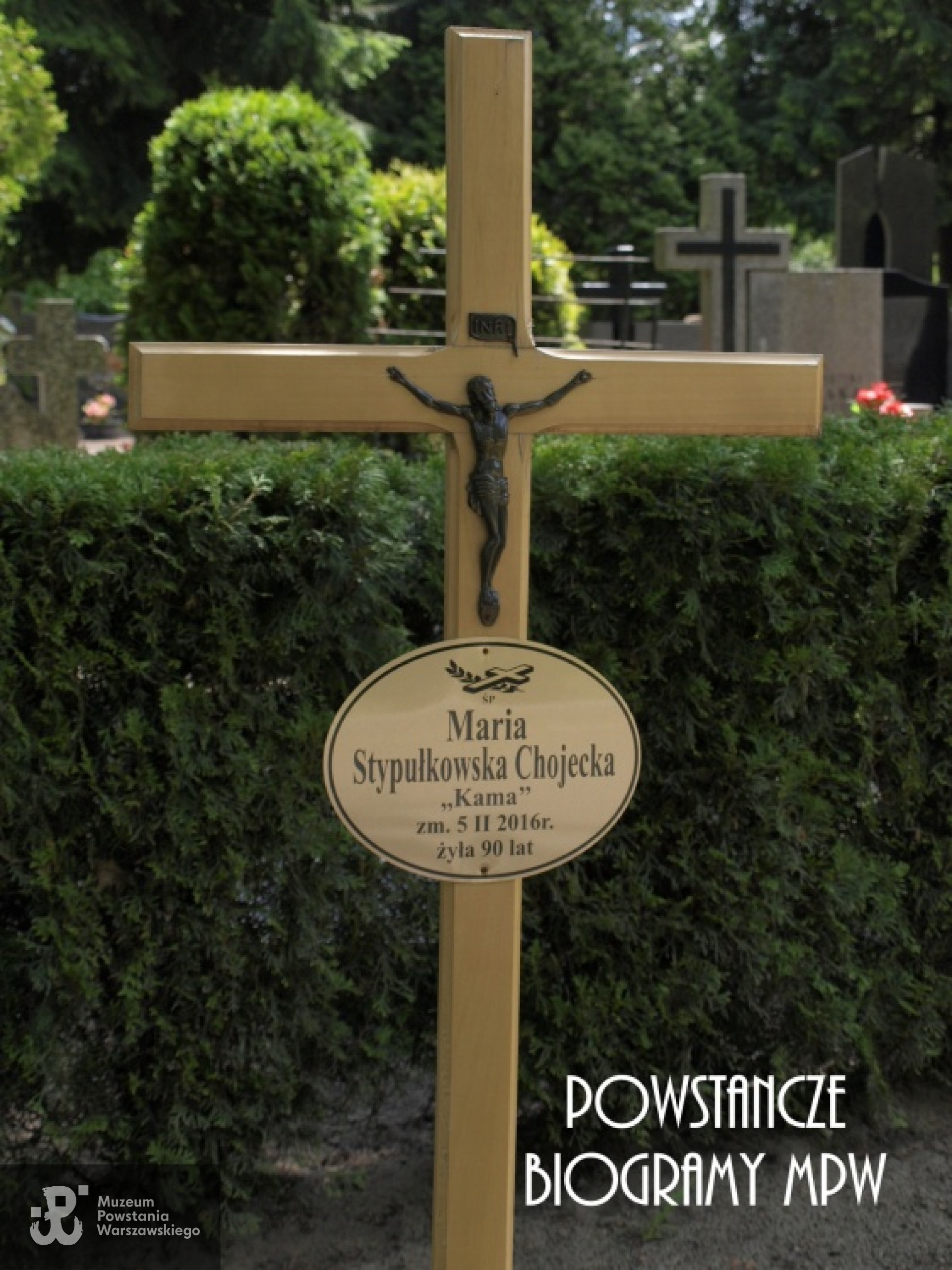 Grób "Kamy" - Powązki Wojskowe, lipiec 2016. Fot. M.Pałgan/MPW